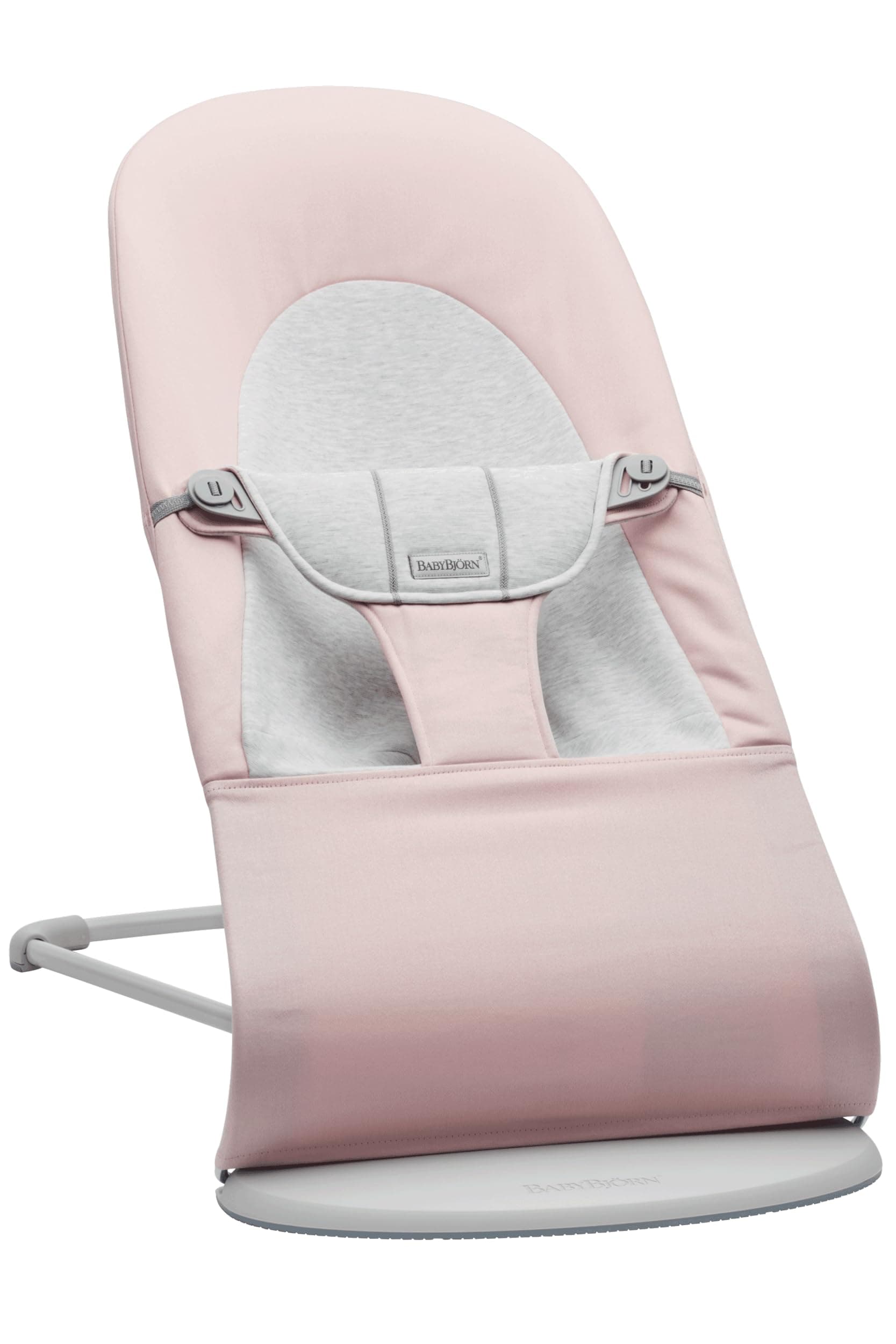 BabyBjörn Hamaca Balance Soft, Tejido/Jersey, Rosa claro/Gris