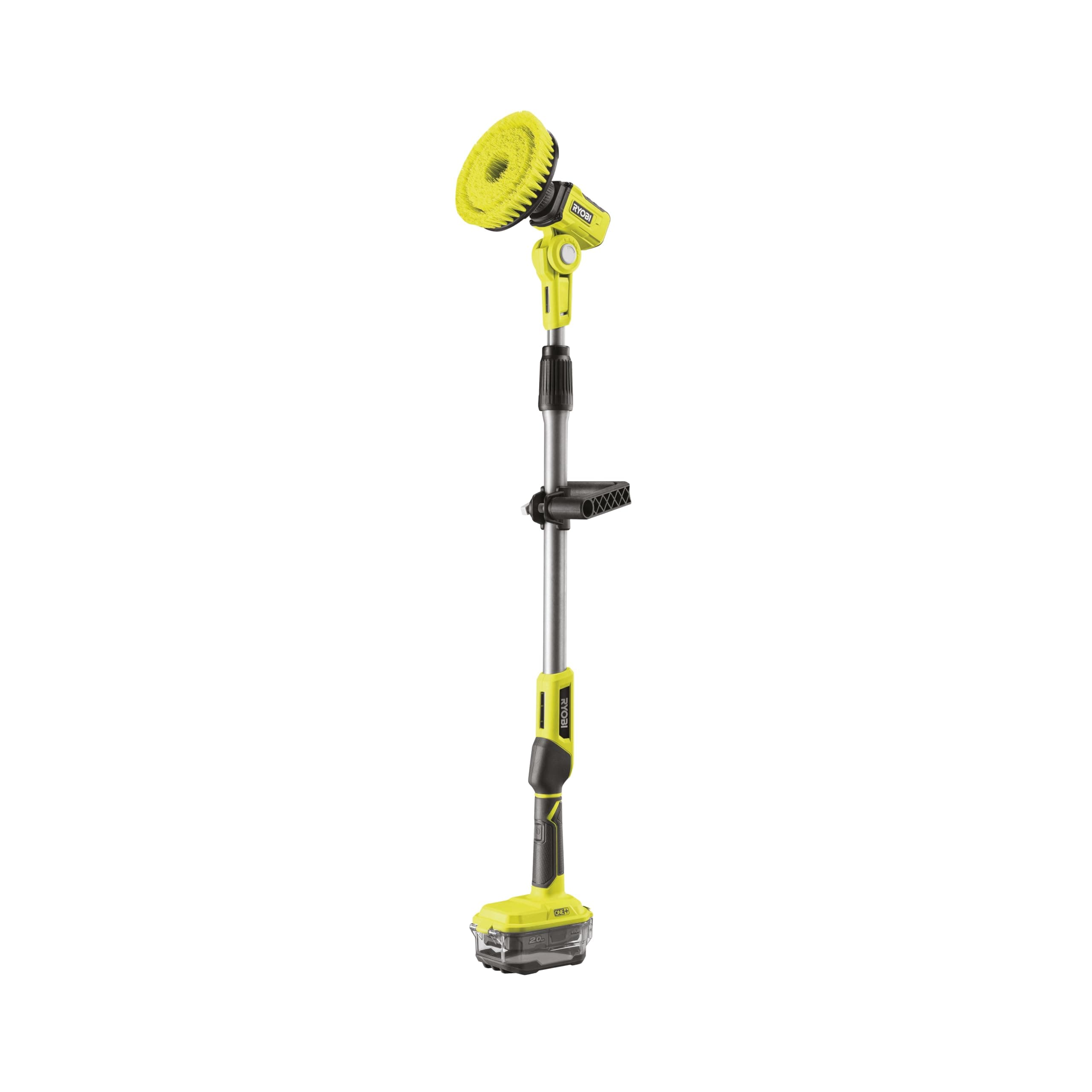 RYOBI - Brosse Rotative télescopique - 15cm - sans Fil 18V One+ R18TPS-0 – Nettoyage Multi-Surfaces en Hauteur (1,4m), Compacte et Efficace – Batterie Non Incluse