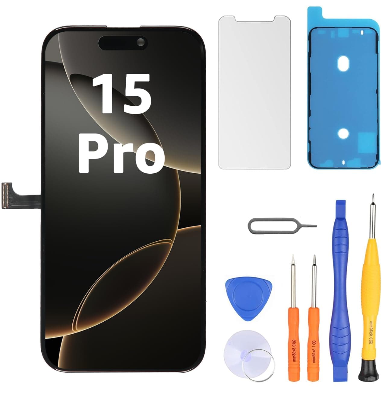LL TRADER Display per iPhone 15 Pro LCD 6.1" Schermo di ricambio FHD Touchscreen 3D Touch Digitizer con lunetta e kit di riparazione 2026
