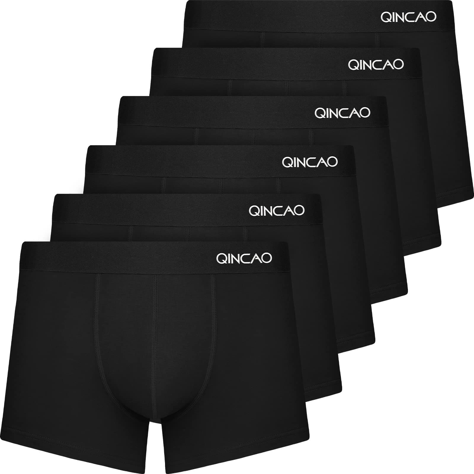 QINCAO - Boxer da Uomo, Confezione da 6 Pezzi, privi di Etichette Che graffiano, Biancheria Intima, Boxer in Cotone, Taglia: S - 4XL