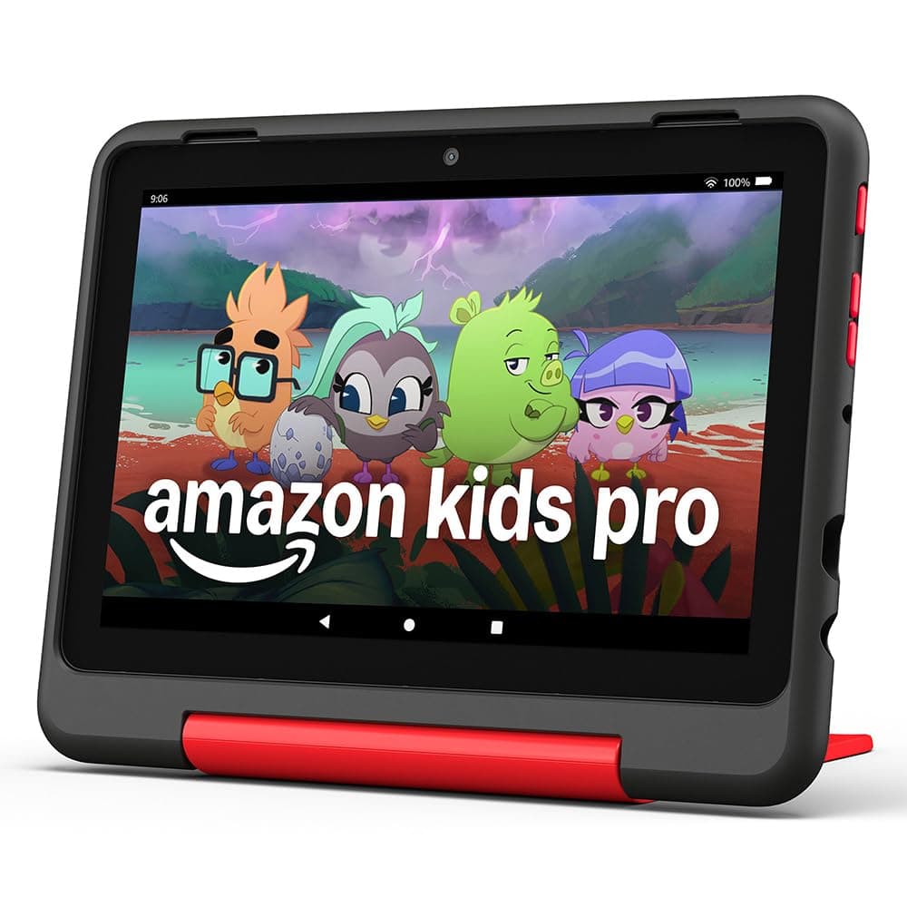 Amazon Fire HD 8 Kids Pro-Tablet (Neueste Generation), für Kinder von 6-12 J. | 3 GB RAM, 8-Zoll-HD-Bildschirm, werbefreie Inhalte, Kindersicherung, 13 Std. Akkulaufzeit, 32 GB, Marvel Avengers (2024)