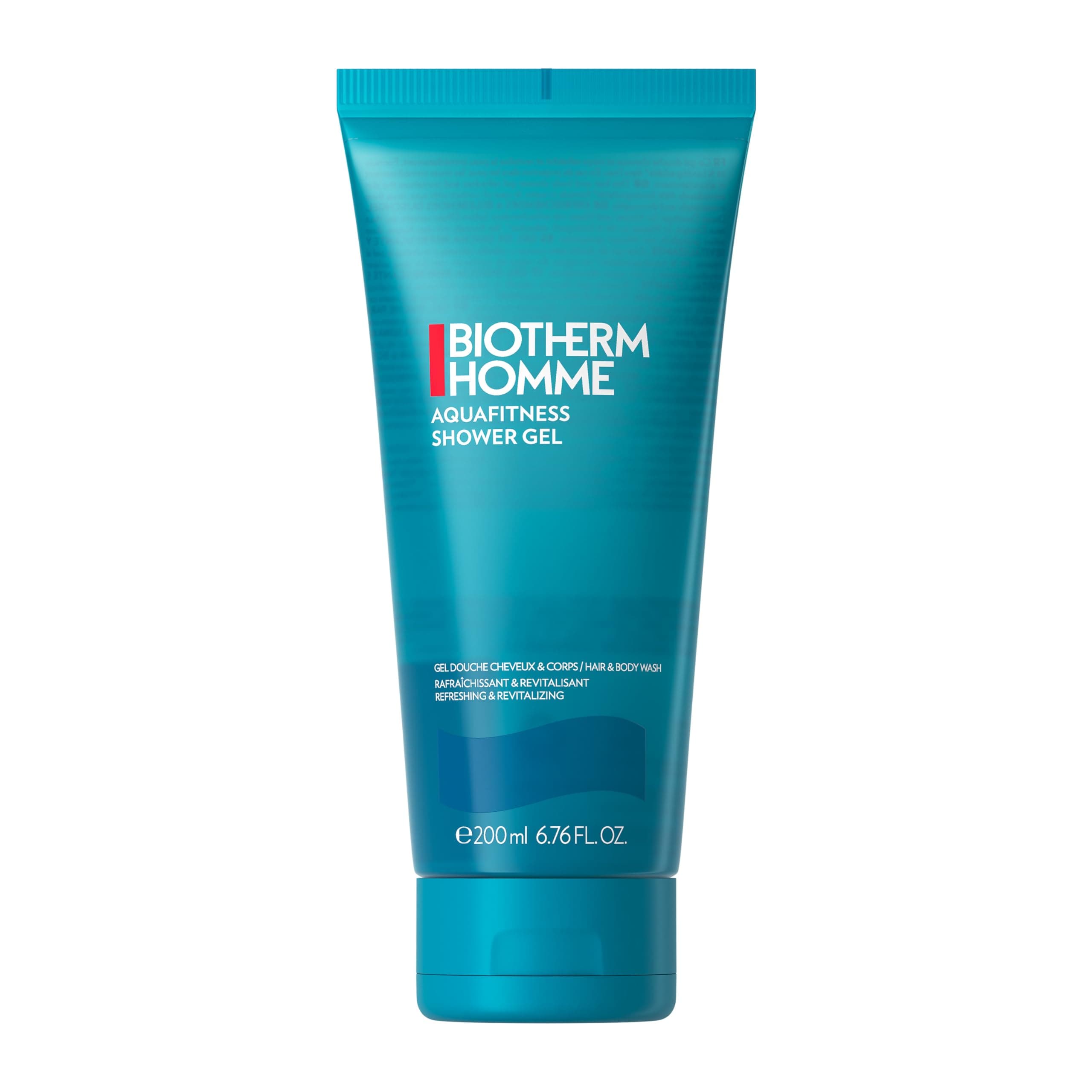 Biotherm Homme Aqua Fitness Shower Gel, belebendes Duschgel & Shampoo für Männer, mit Meeresduft, für ein erfrischtes Hautgefühl, Körper- & Haarpflege, 200 ml