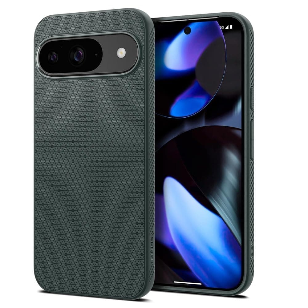 Spigen Liquid Air Hülle für Google Pixel 9 Pro und Pixel 9 [Made for Google] -Abyss Green