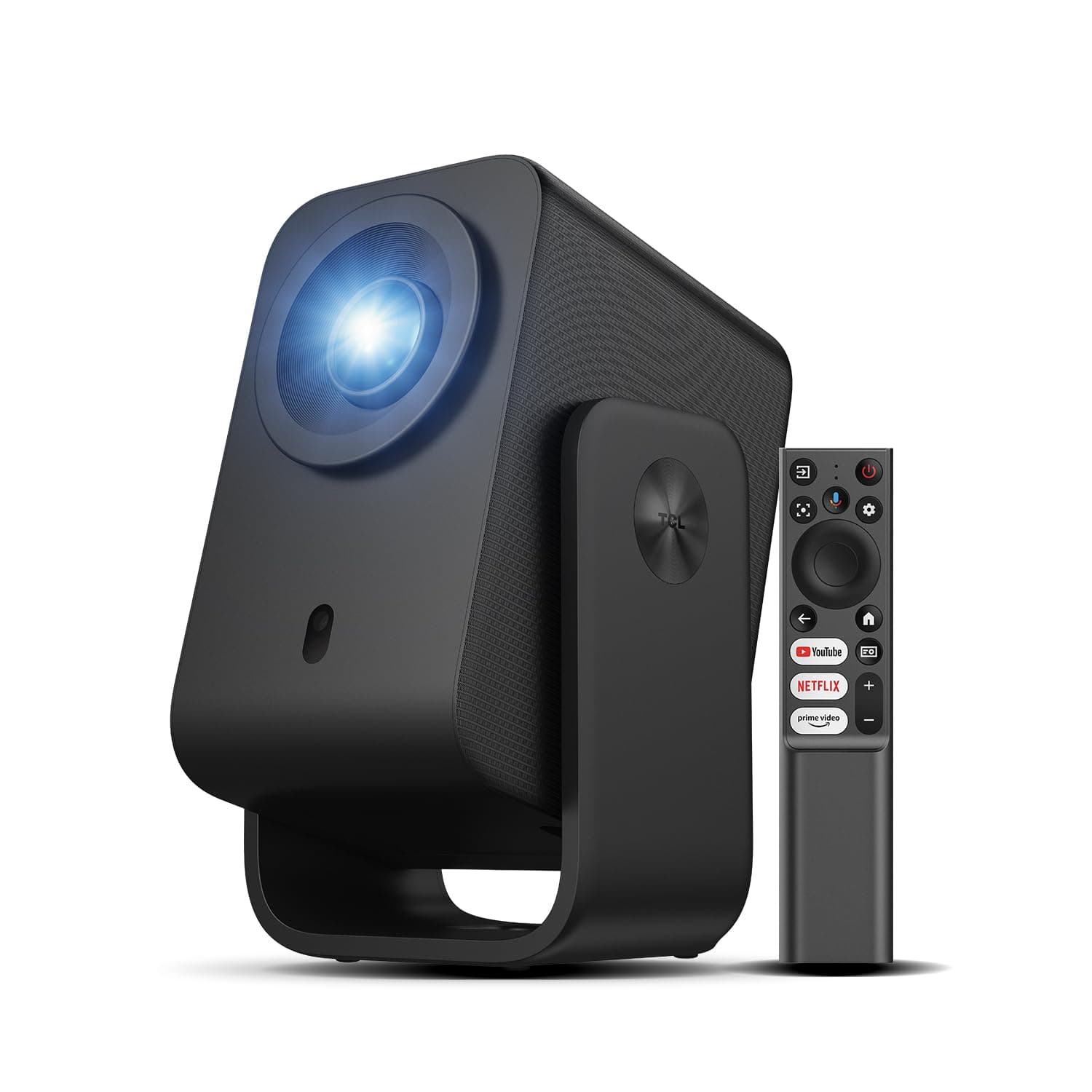 TCL C1 Videoprojecteur 4K Compatibilité, Natif 1080P, Audio Dolby 8 W, Netflix Certifié, Smart Google TV Intégré, Auto Focus/Keystone, Wi-FI Bluetooth, Pivotant à 285° Mini Projecteur Video Portable