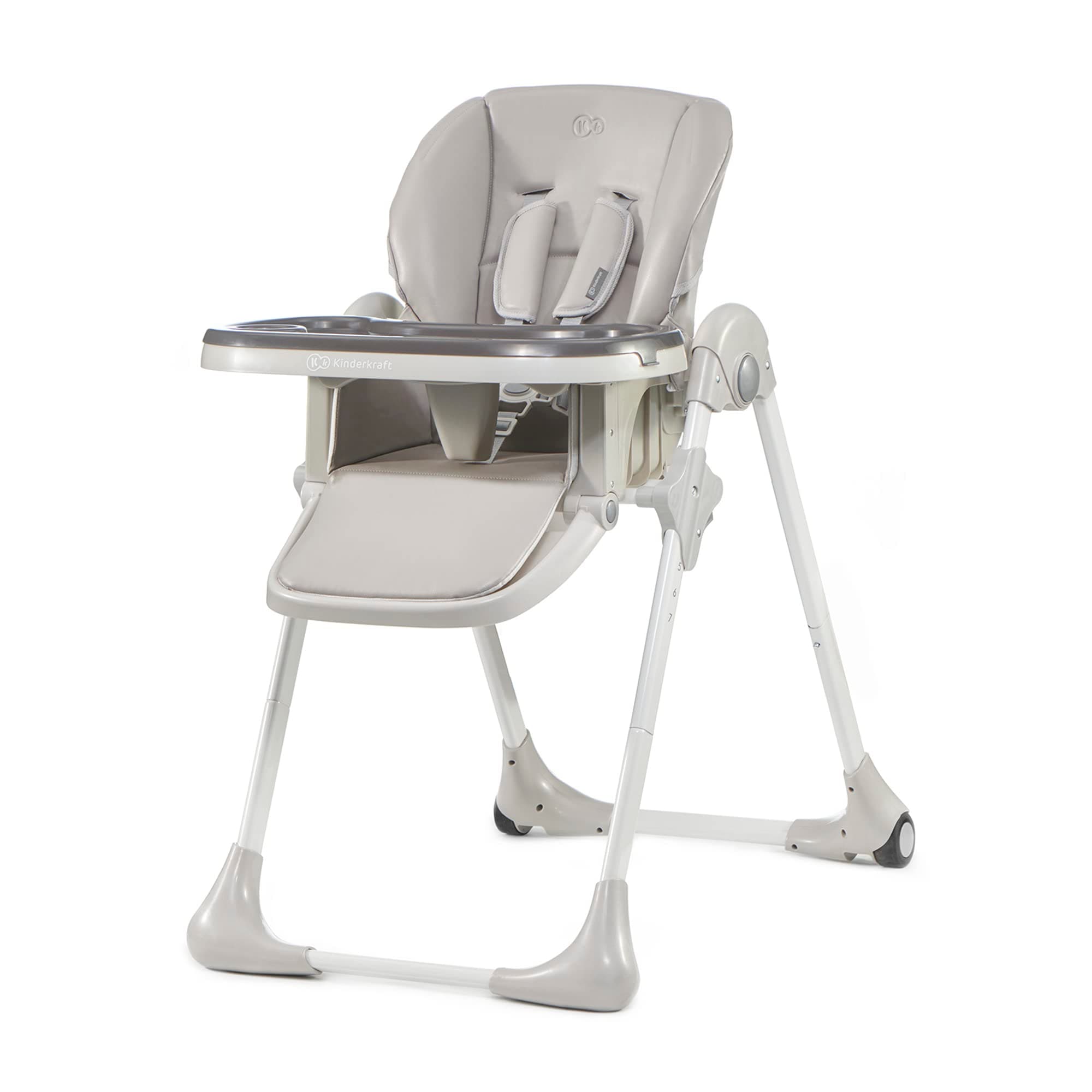 kk Kinderkraft Trona Bebé Ajustable Yummy, Bandeja, Hasta 3 Años, Gris
