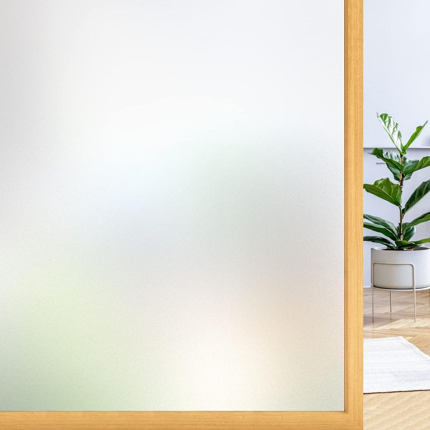 rabbitgoo Vinilos para Cristales Privacidad, Vinilos para Ventanas Opaco, Lamina Vinilo Ventana Estático Anti UV, Vinilo Autoadhesivo Decorativo para Puertas Cristal Bano Cocina, Mate 75x400cm