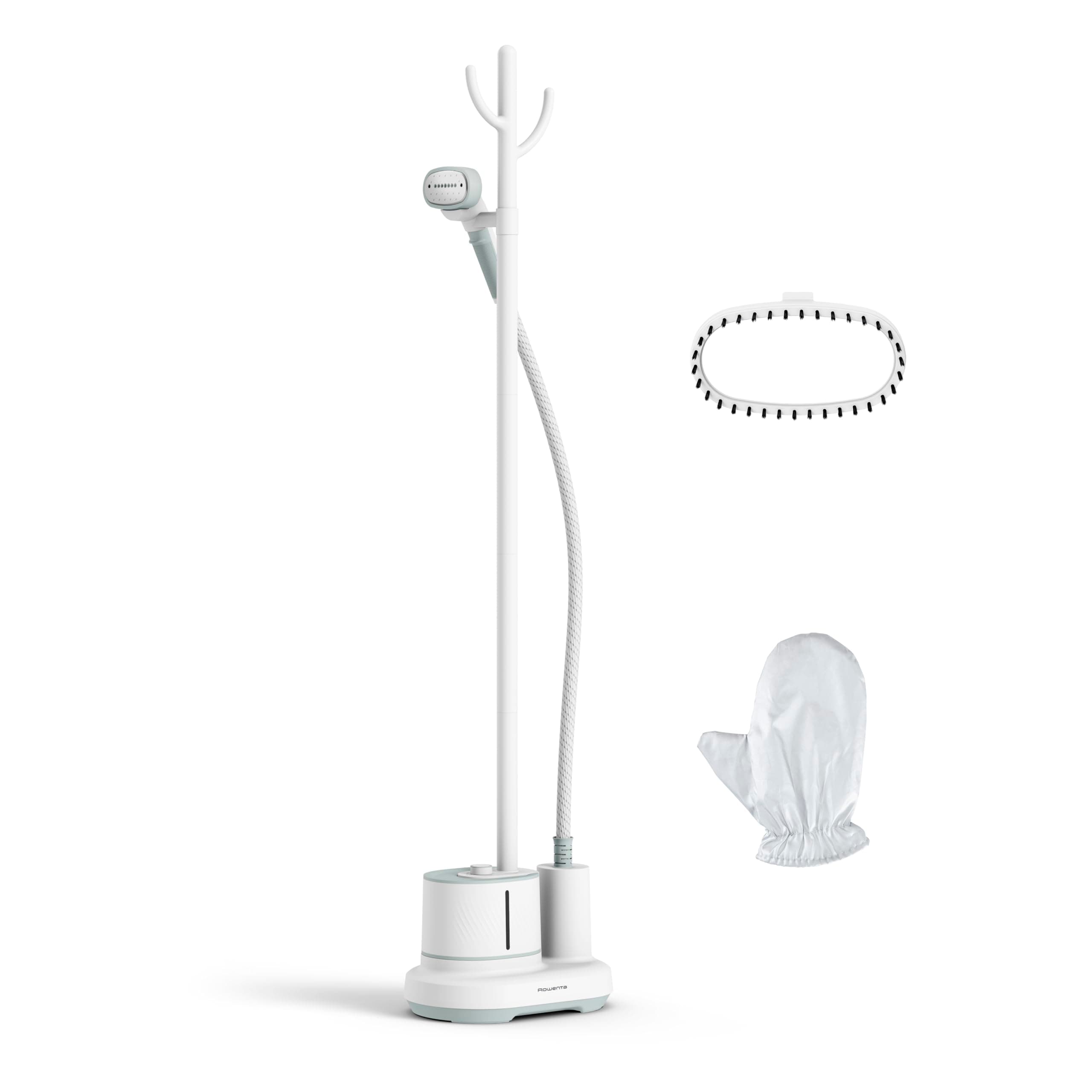 Rowenta Cepillo de vapor Origin Home - Steamer de pie de 2000 W, modo Eco, incluye colgador de ropa, listo en 45 s, salida de vapor continua de hasta 42 g/min, potente vapor desinfectante, IS3274