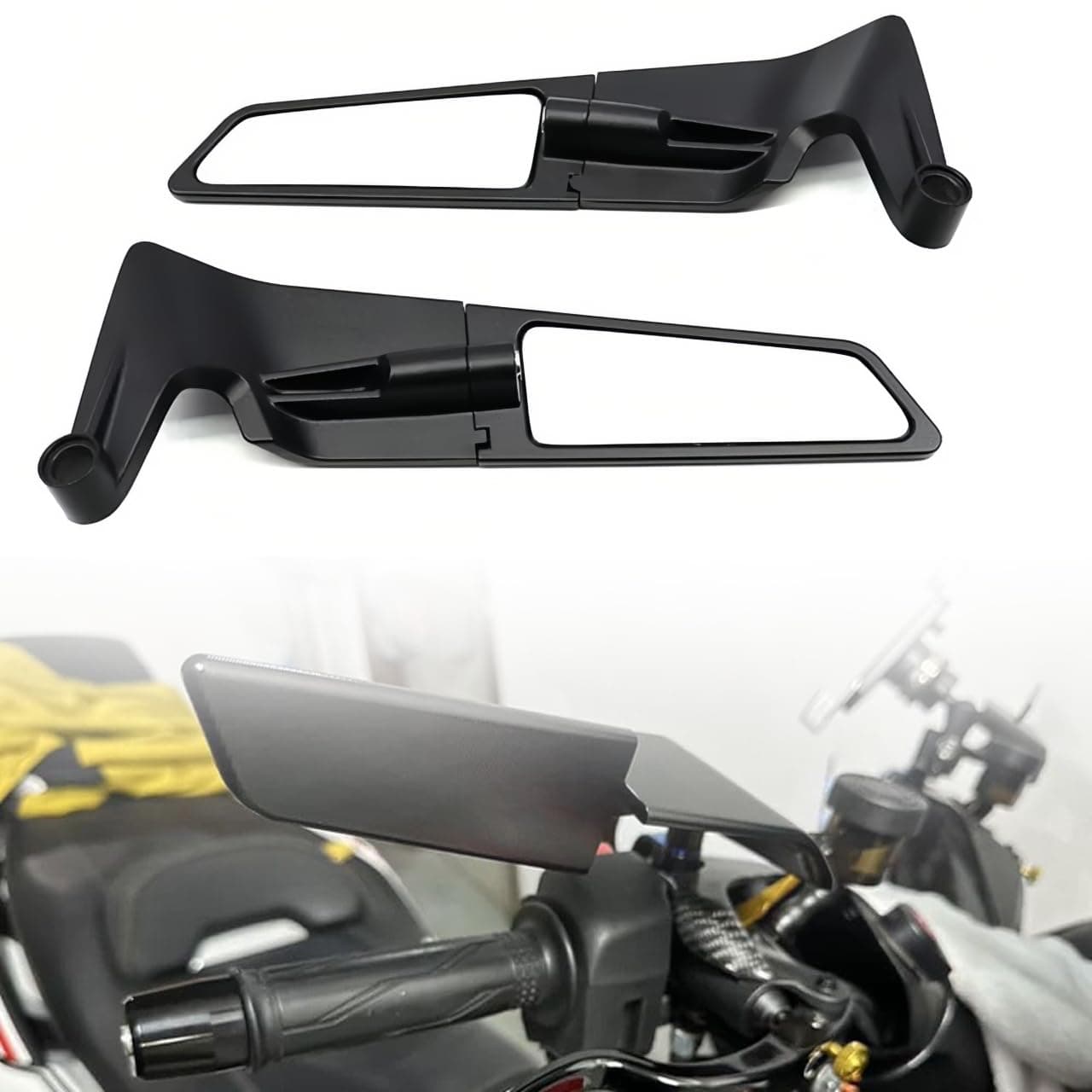 Specchietti Retrovisori Moto Manubrio Universali e Regolabili, Specchietti Laterali Moto, specchietti laterali Stealth Wind Specchietti per Z650 Z900 Z1000 Duke 390 790 1290 MT07 MT09
