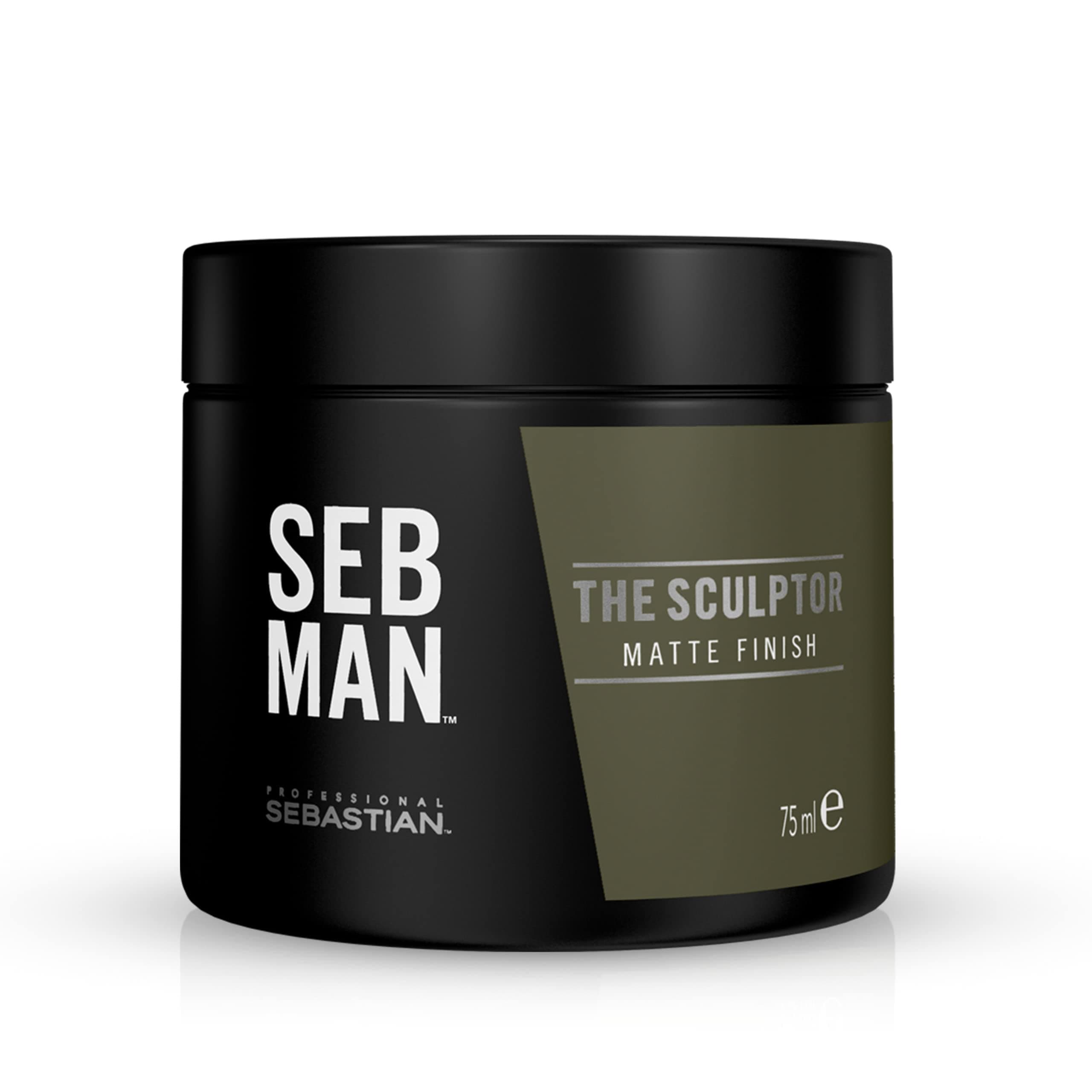 SEB MAN THE SCULPTOR – mattierende Hair Clay mit Mineralien – Styling Creme für texturierte Styles – mit anregendem Duft von Bergamotte und rosa Pfeffer – 75 ml