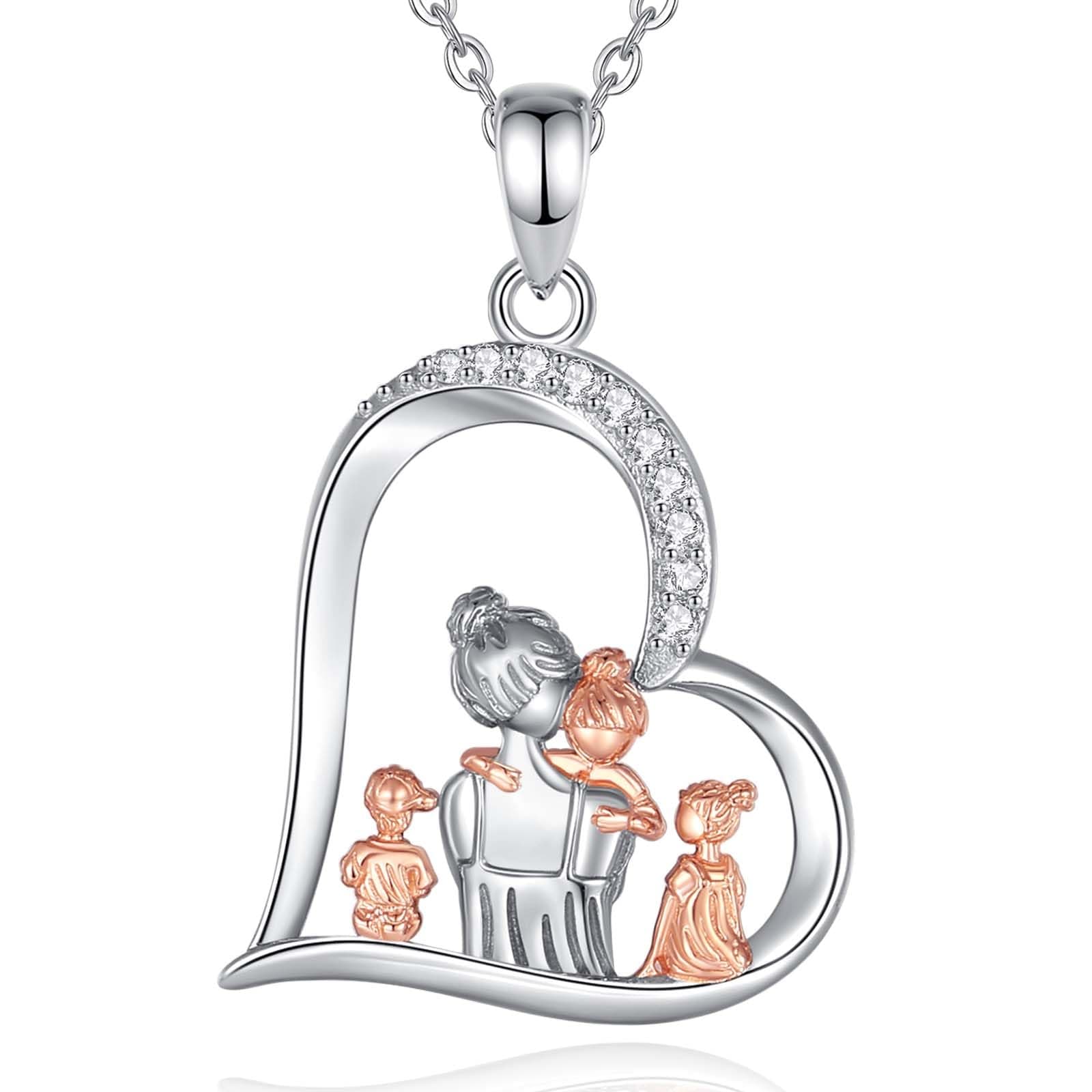 INFUSEU Regalo Mamma Collana, Mamma E Figlia Cuore Gioielli L'albero della vita Ciondolo Chiama Regalo Per La Festa Della Mammas
