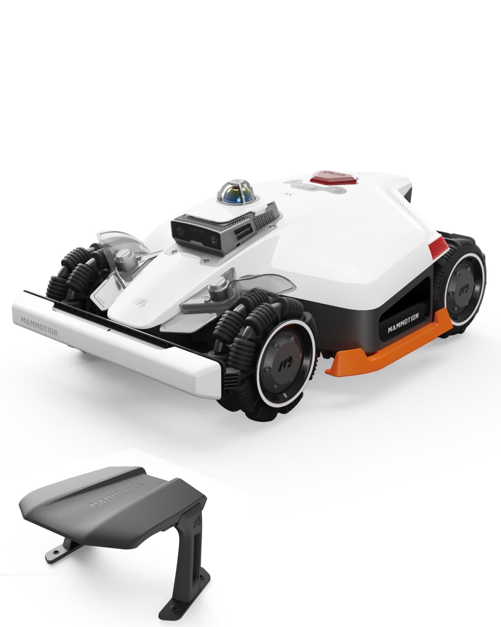 MAMMOTION LUBA 3 AWD 1500 Robot Tondeuse avec Garage Standard, LiDAR+Double Caméra AI Vision à 360°, Traction Intégrale pour Pente à 80%, Gestion Multizone