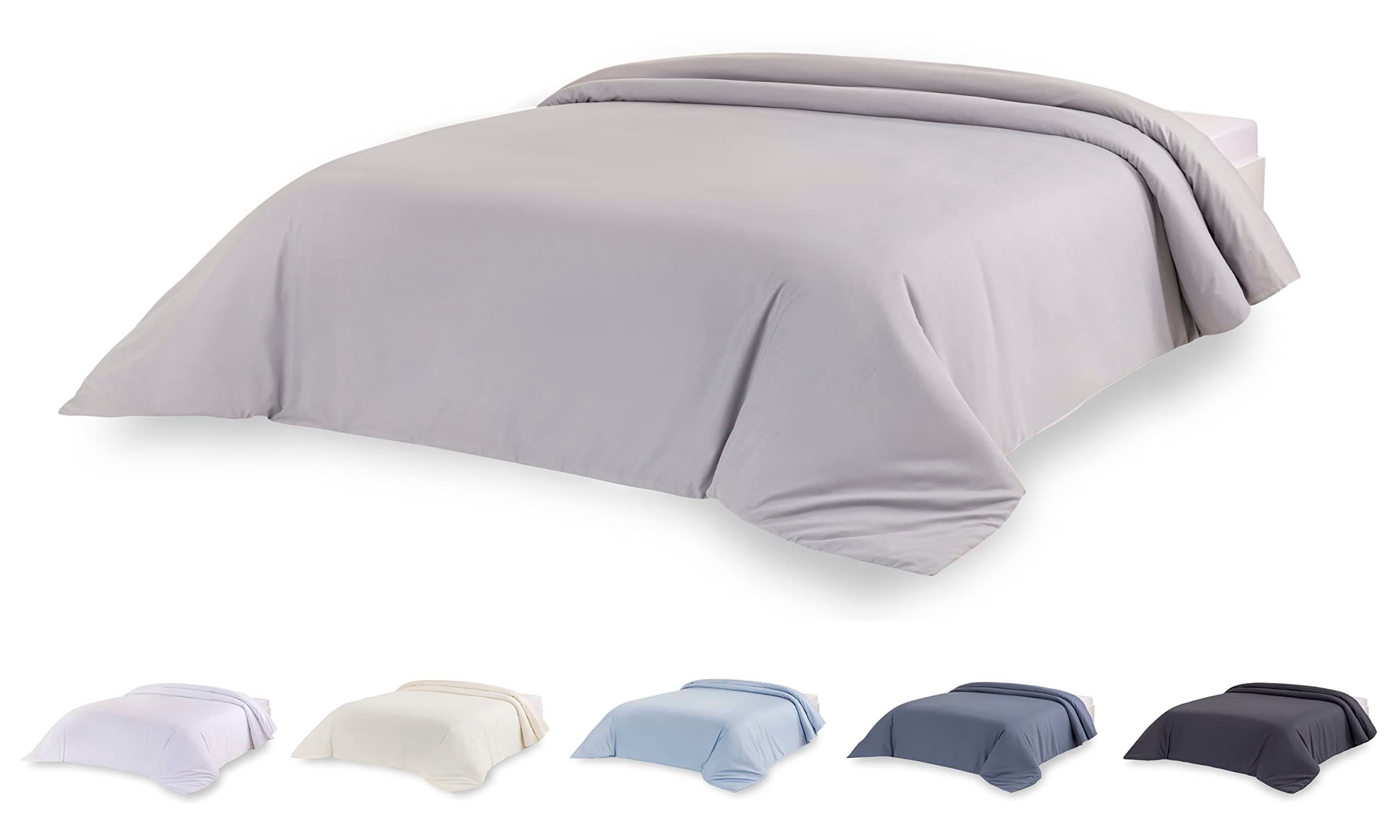 Todocama – Funda nórdica de Microfibra para edredón de Tacto Extra Suave. (Gris Claro - Cama 105/120-180x220cm).