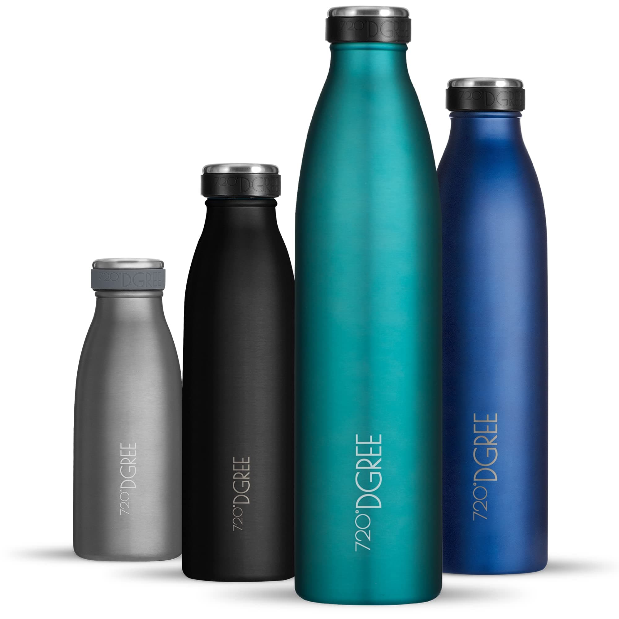 720°DGREE Edelstahl Trinkflasche “milkyBottle” - 750ml - BPA-Frei, Auslaufsicher, Kohlensäure geeignet - Thermosflasche für Sprudel, Sport, Uni, Schule, Fitness, Outdoor, Camping