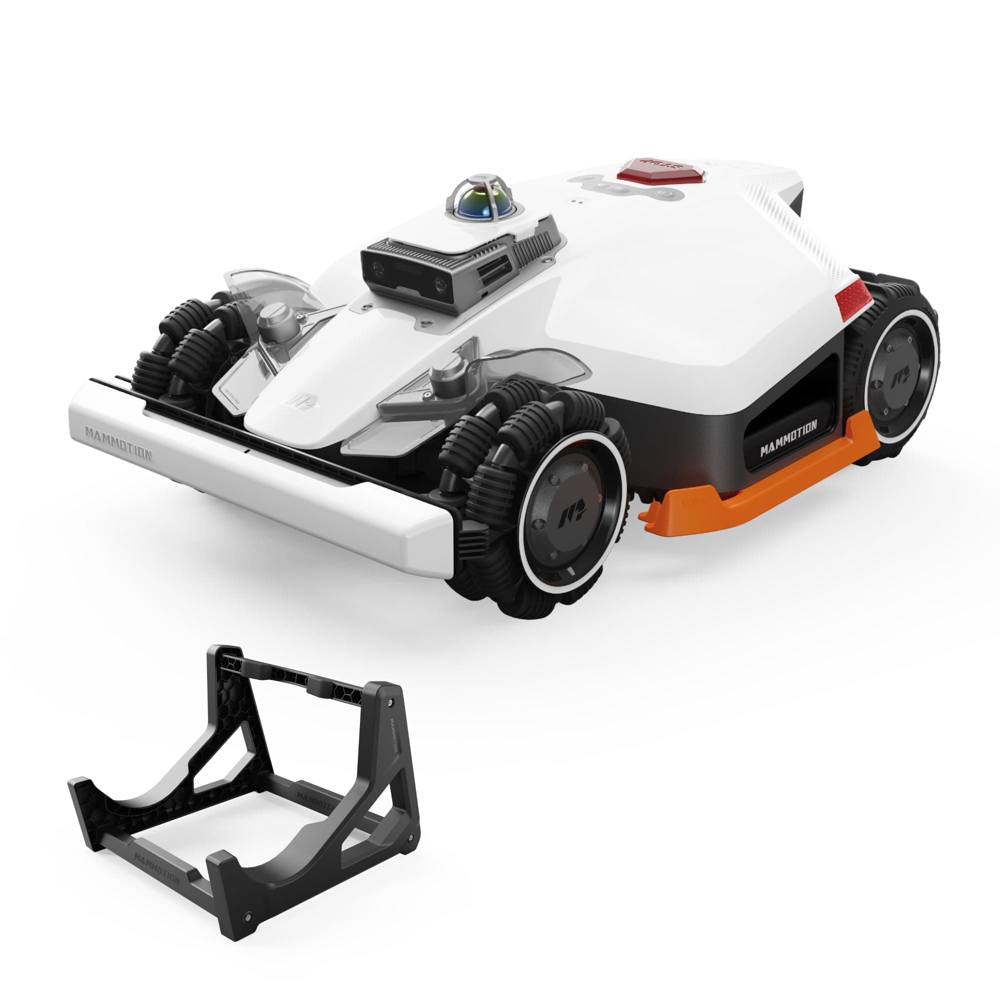 Mammotion LUBA 3 AWD 3000 Robot Tondeuse avec Support de Lavage pour Tondeuse, LiDAR 360° + Double caméra avec contrôle par IA, 80% pentes, Gestion multizone jusqu'à 15 Zones