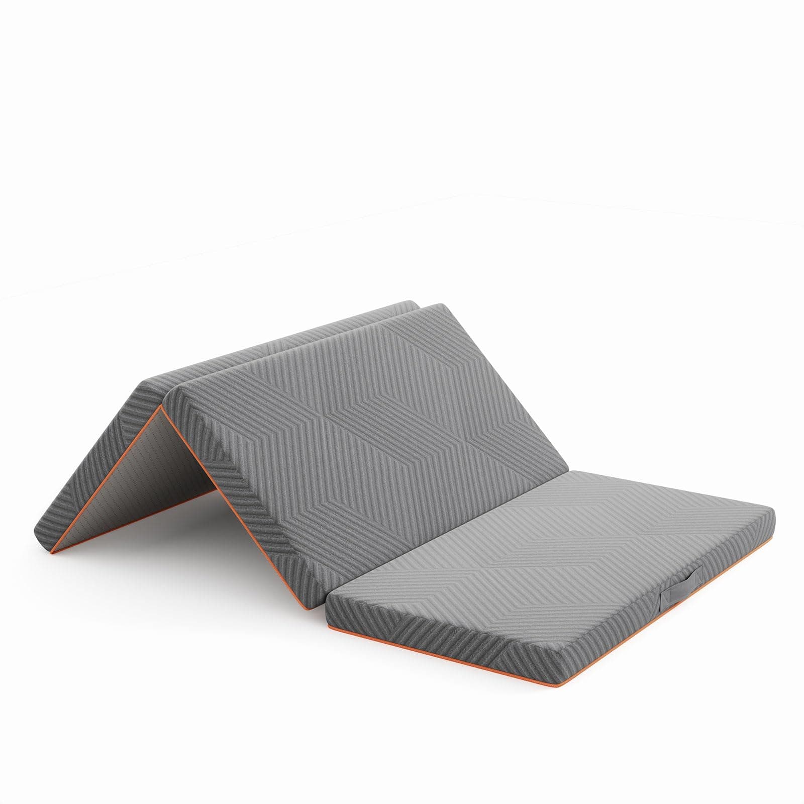 Vesgantti Matelas Pliable 90x190x8cm, Matelas d'Appoint Pliant en Mousse à Mémoire de Forme en Gel, Amovible et Lavable, Idéal pour Voyages, Camping, Lit d'appoint, Oeko-Tex - Gris