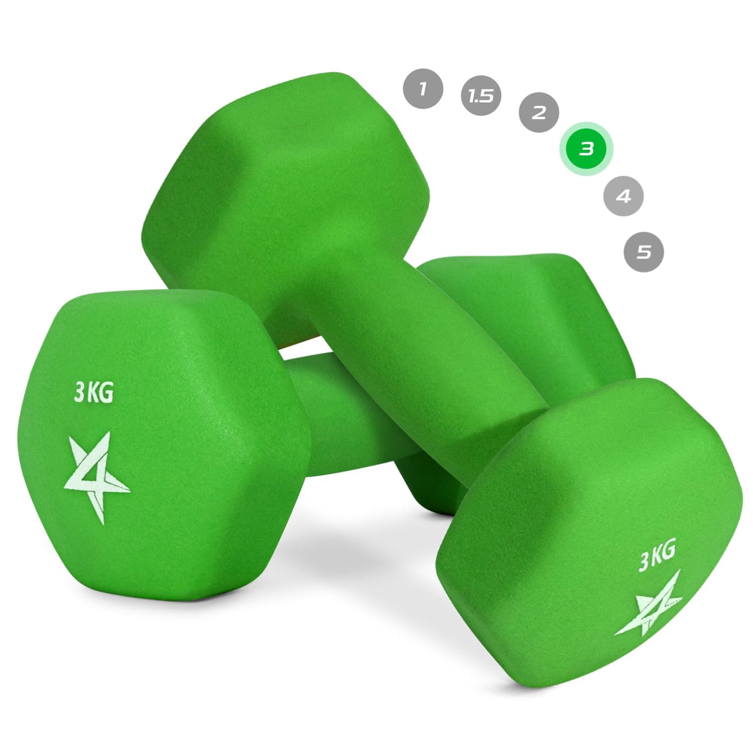 Yes4All Set Manubri Palestra in Neoprene Esagonale - Coppia di Pesi Palestra in Casa, Dumbbells Set