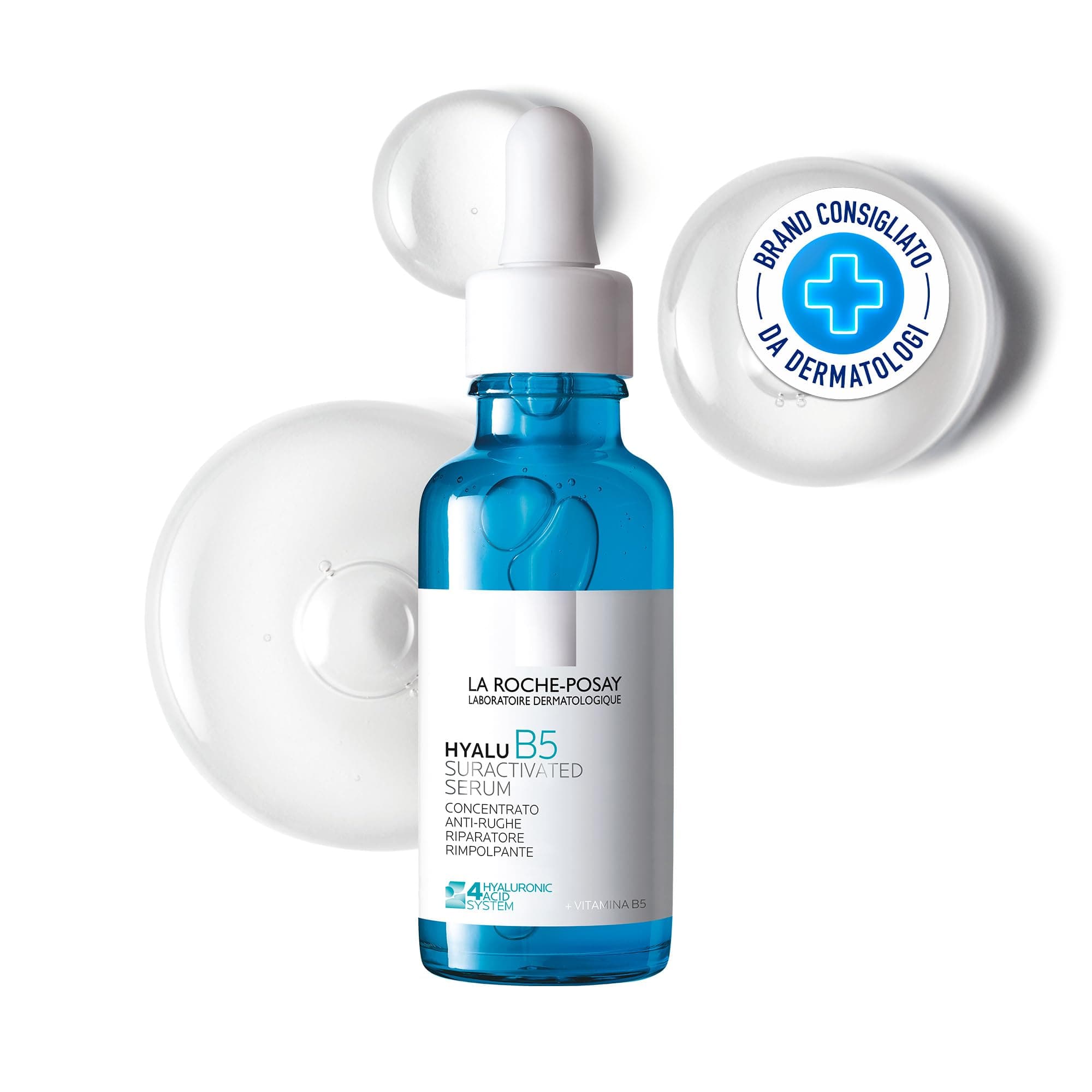 La Roche Posay Hyalu B5 Siero Concentrato Anti-Rughe, Adatto a tutti i Tipi di Pelle e Fototipi, Effetto Rivitalizzante, Pelle Rimpolpata, Con 4 Tipi di Acido Ialuronico e Routine Correlate