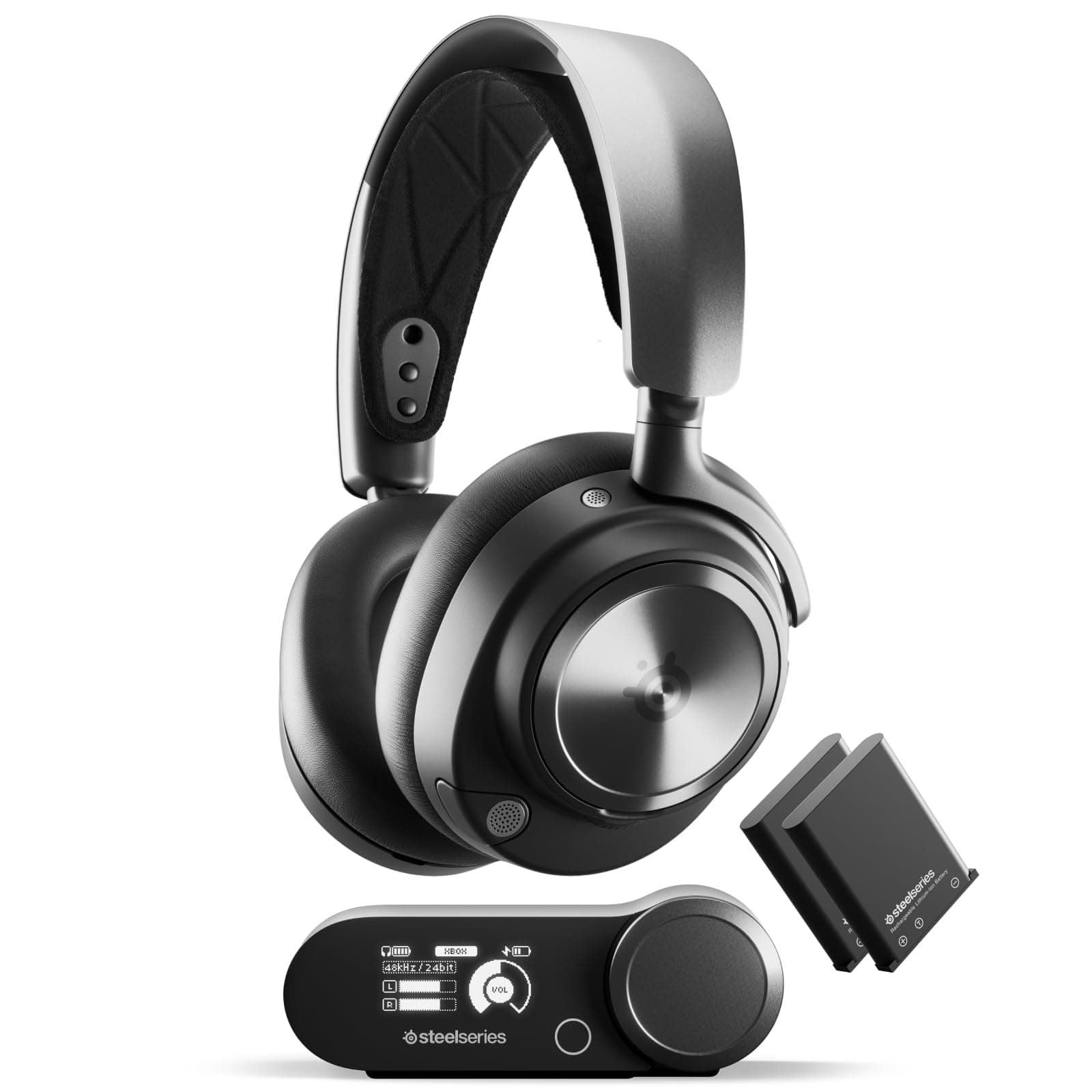 SteelSeries Arctis Nova Pro Wireless X - auriculares gaming multisistema Xbox - Controladores magnéticos de neodimio - Cancelación de ruido - Infinity Power System - Xbox, PC, PS5, PS4, Switch, móvil