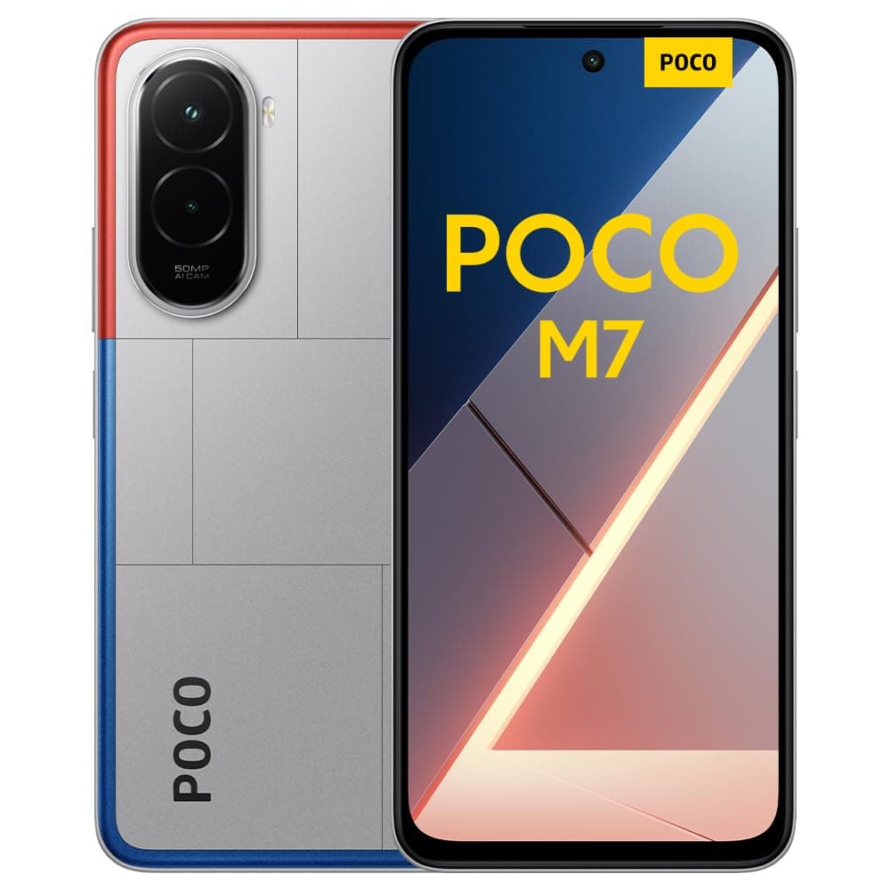 XIAOMI Poco M7, Smartphone 6+128GB, 6,9" FHD+ 144Hz Display, Snapdragon 685, 50MP AI-Zweifach-Kamera, 7000mAh, Silber