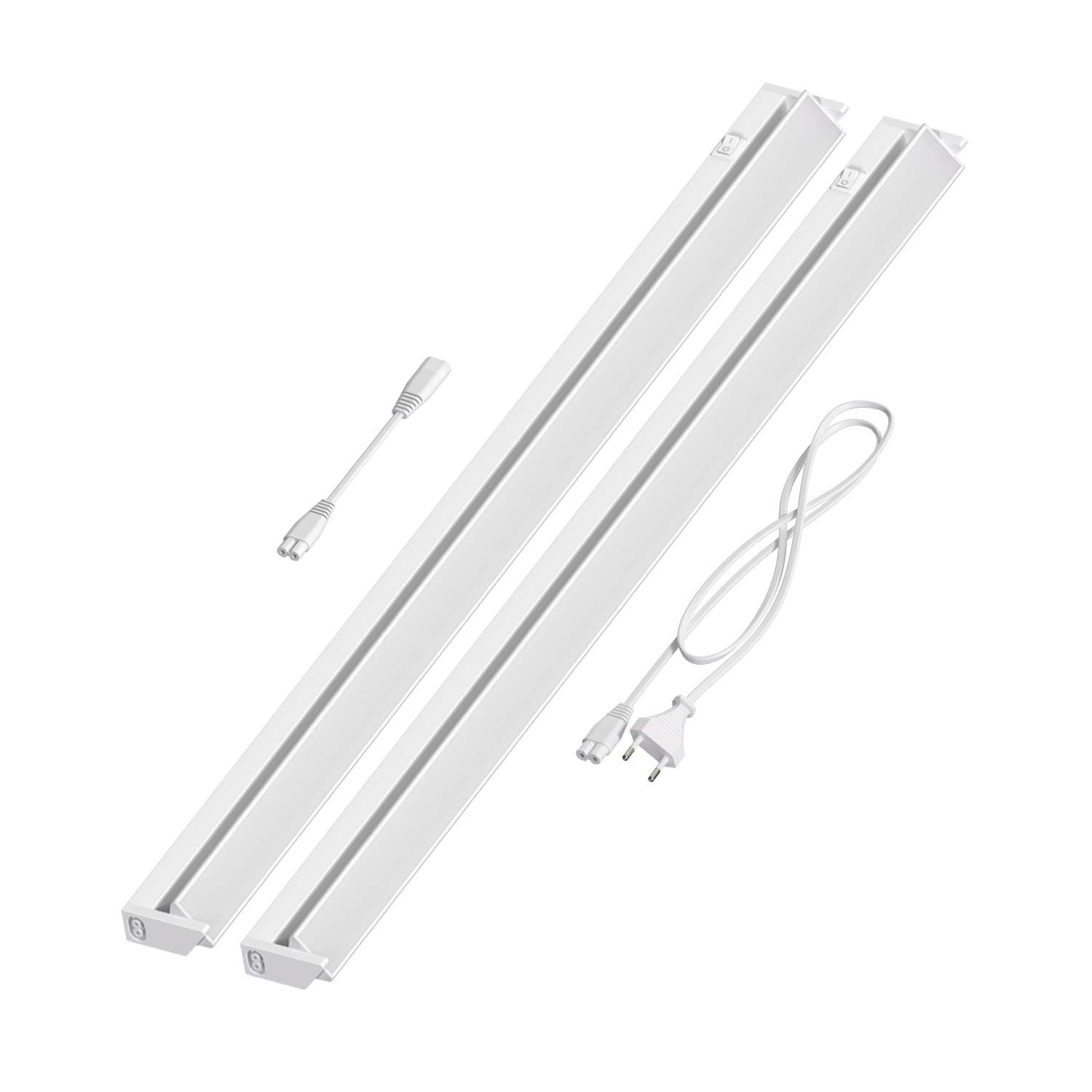 ledscom.de LED Unterbau-Leuchte LIWO 91cm, schwenkbar, je 1517lm, weiß 2er Set