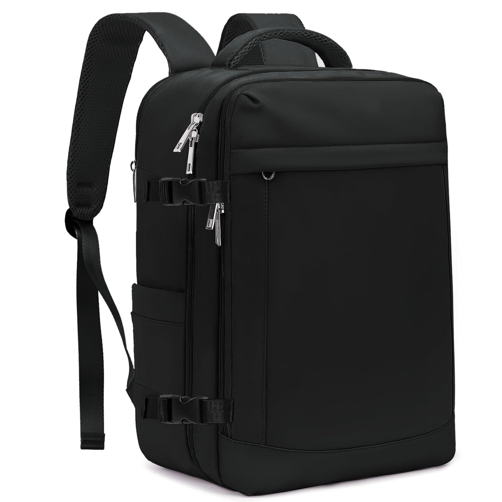 Yankony Mochila Viaje Cabina Avion 45x36x20 para Easyjet 30L Mochilas De Viaje con Bolsillo Antirrobo Travel Backpack Equipaje de Mano Hombre Mujer, Negro