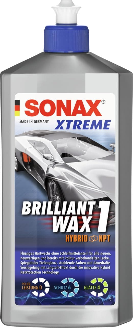 SONAX XTREME BrilliantWax 1 Hybrid NPT (500 ml) flüssiges Hartwachs ohne Schleifmittelanteil | Art-Nr. 02012000
