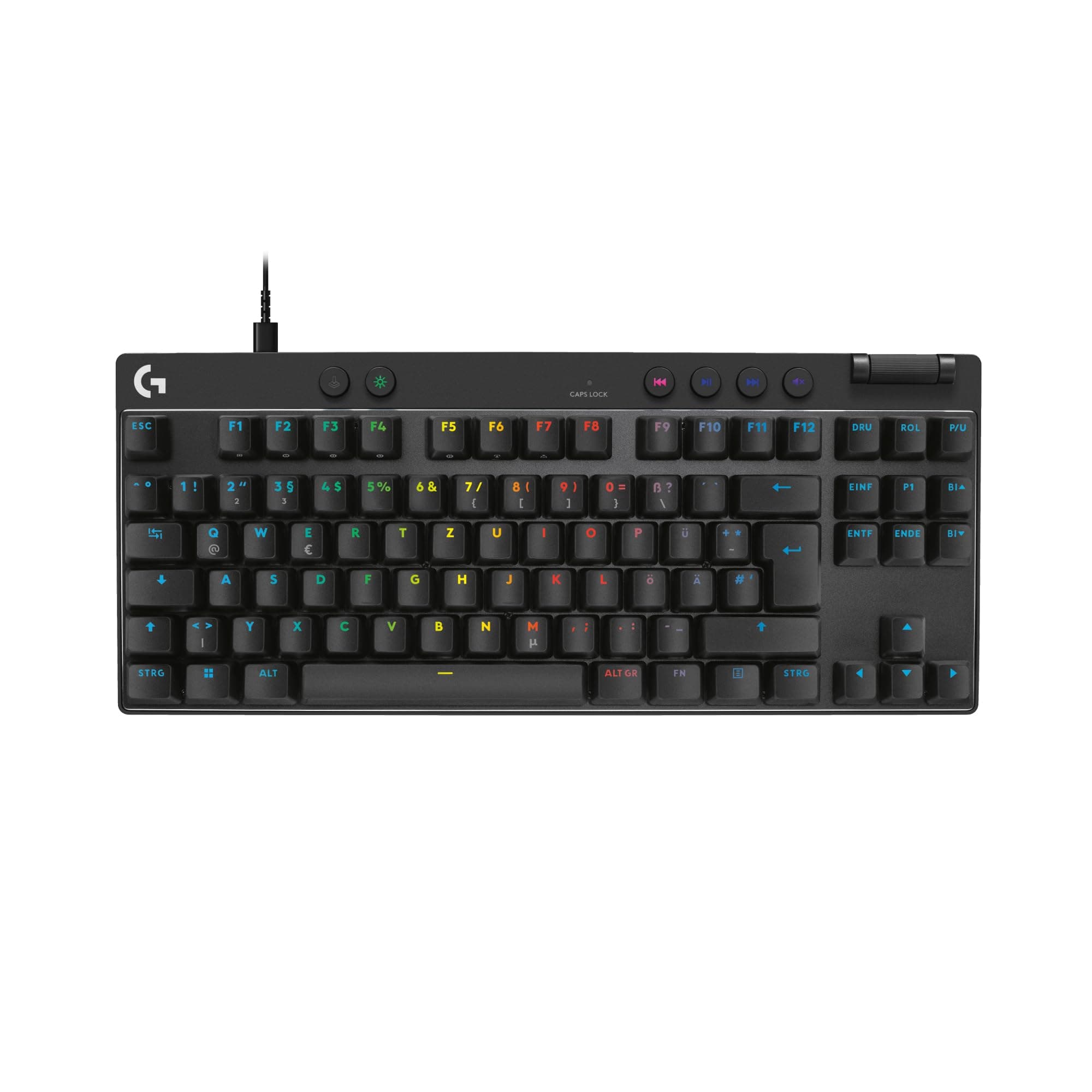Logitech G PRO X TKL Rapid Tenkeyless kabelgebundene Gaming Tastatur mit magnetischen Analogschaltern, Trigger-Modus, einstellbarem Auslöser, anpassbarer RGB-Beleuchtung, DEU QWERTZ - Schwarz