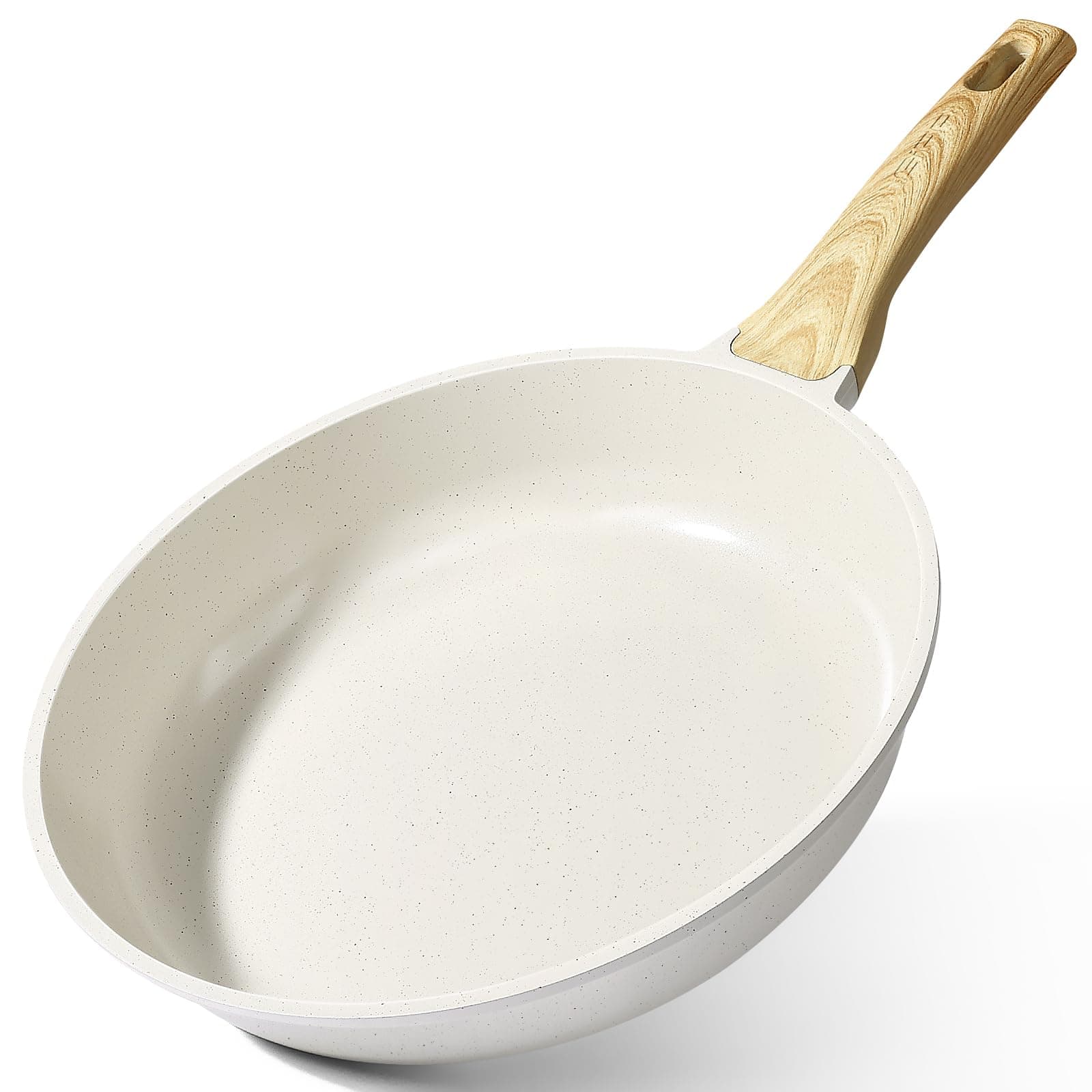 GiPP Padella Antiaderente – Padella Sana e Atossica, Compatibile con Induzione, Senza PFAS e PFOA, Lavabile in Lavastoviglie(Bianco,24cm)