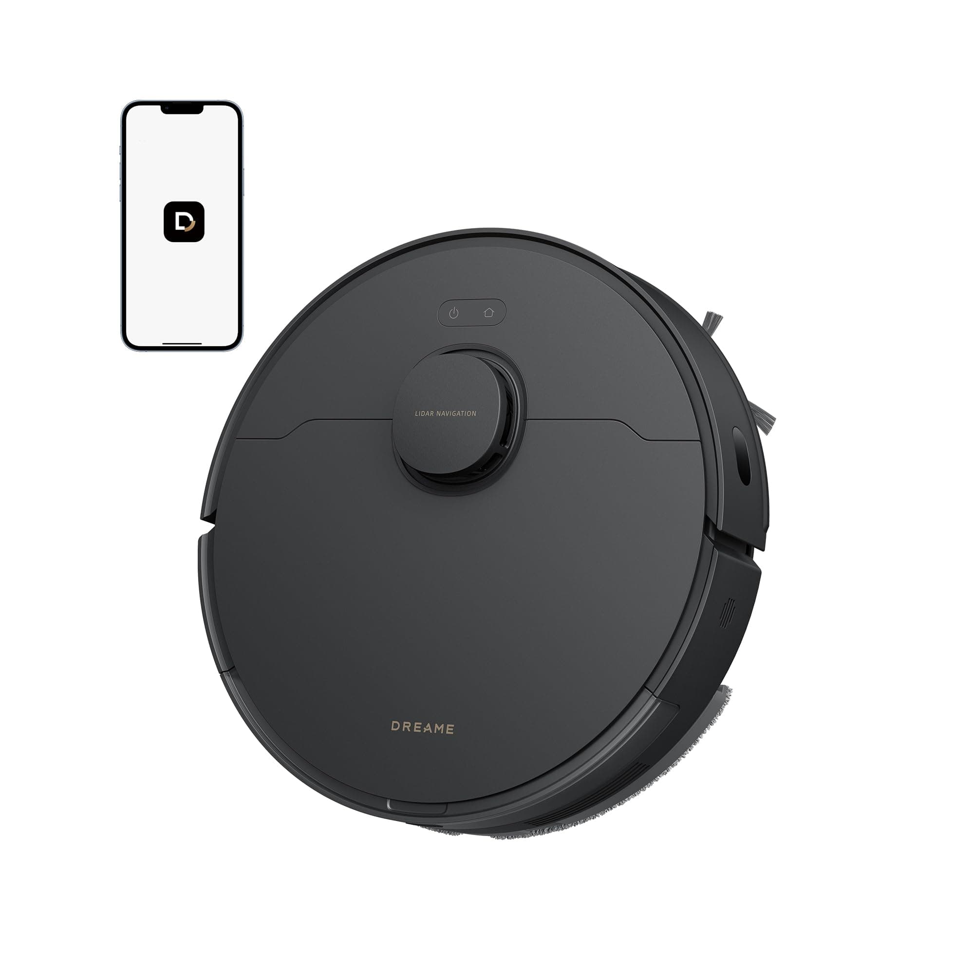 DREAME D20 Robot Aspirateur, 13 000 Pa, Brosse Duo pour Poils d'Animaux, Navigation Laser, Aspirateur et Laveur 2-en-1, Sols Durs et Tapis/Moquettes, Batterie 5 200 mAh, Application et Commande Vocale