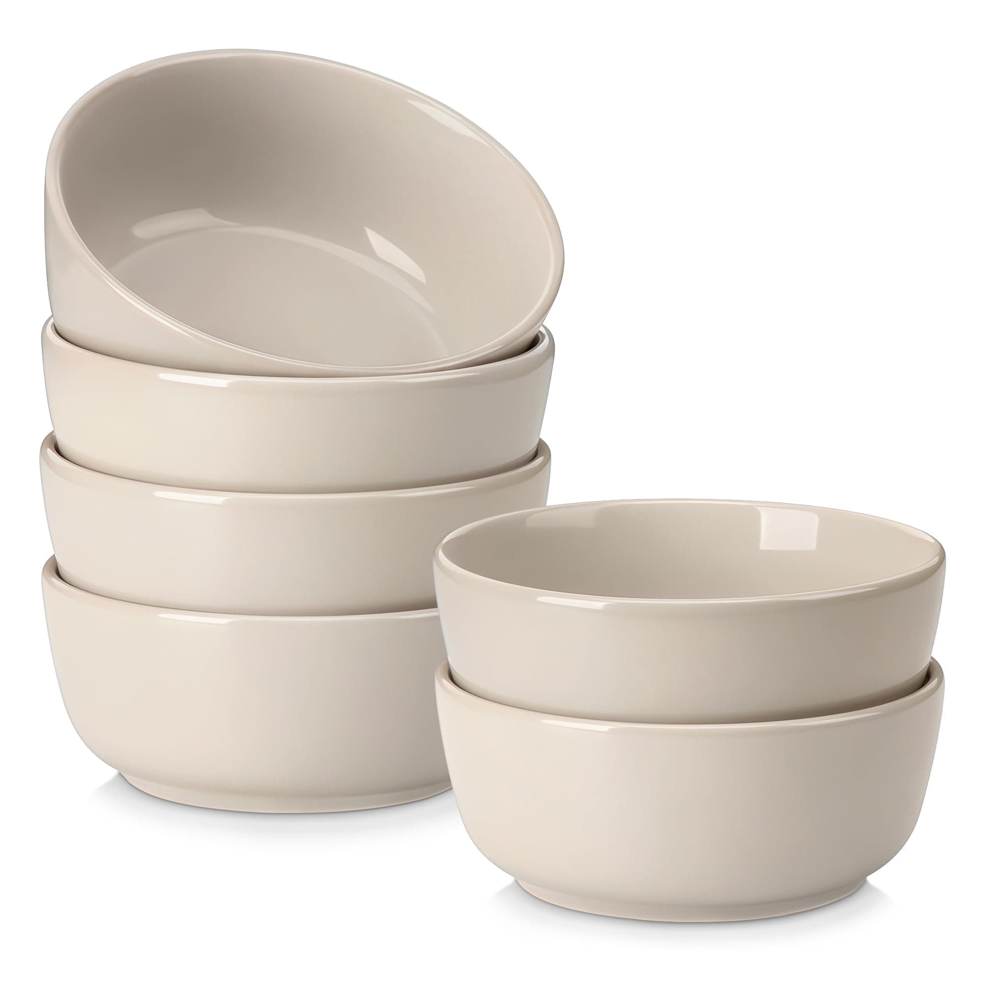 Müslischalen 6 Personen, vancasso PLAYA Schüssel 900ml, Schüssel Set aus Steingut, Servierschalen Φ16cm, Suppenschalen für Suppe Salat