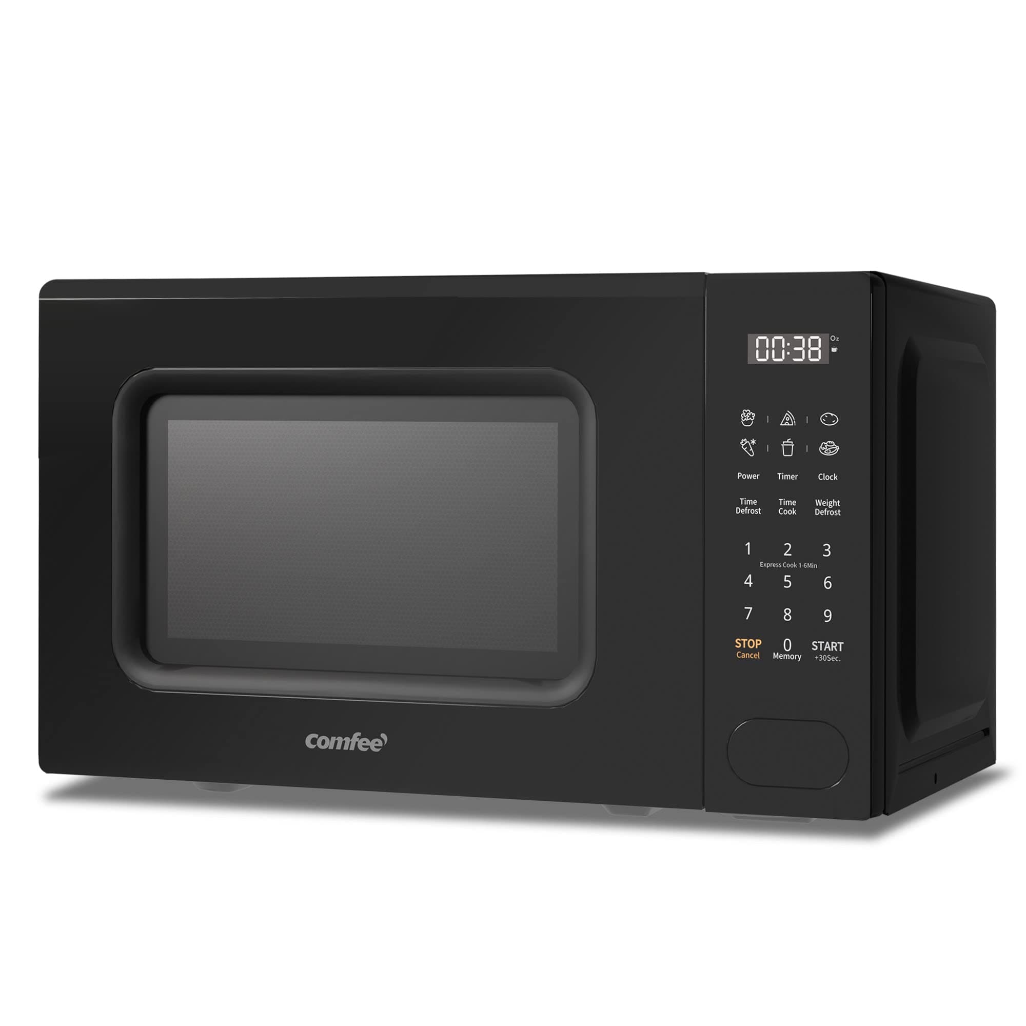 COMFEE' Forno a Microonde Digitale, 700W, 20L, 6 Menù Preimpostati, Express Cook, 11 Livelli di Potenza, Scongelamento, Funzione di Memorizzazione - Nero - CM-E202CC(BK)