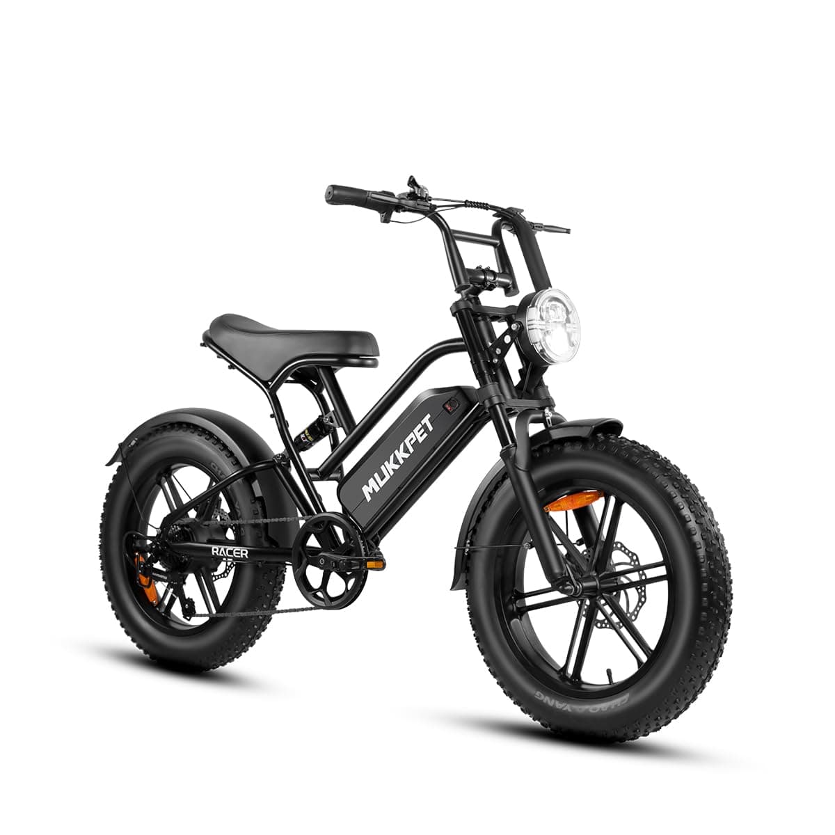 Mukkpet Racer Vélo électrique, Batterie 48V 18Ah 864Wh, autonomie 120 km, vélo électrique pour Adultes, Vitesse légale 25 km/h, Tout-Terrain, Double Suspension, pneus Larges 20” x 4.0 pour Adult