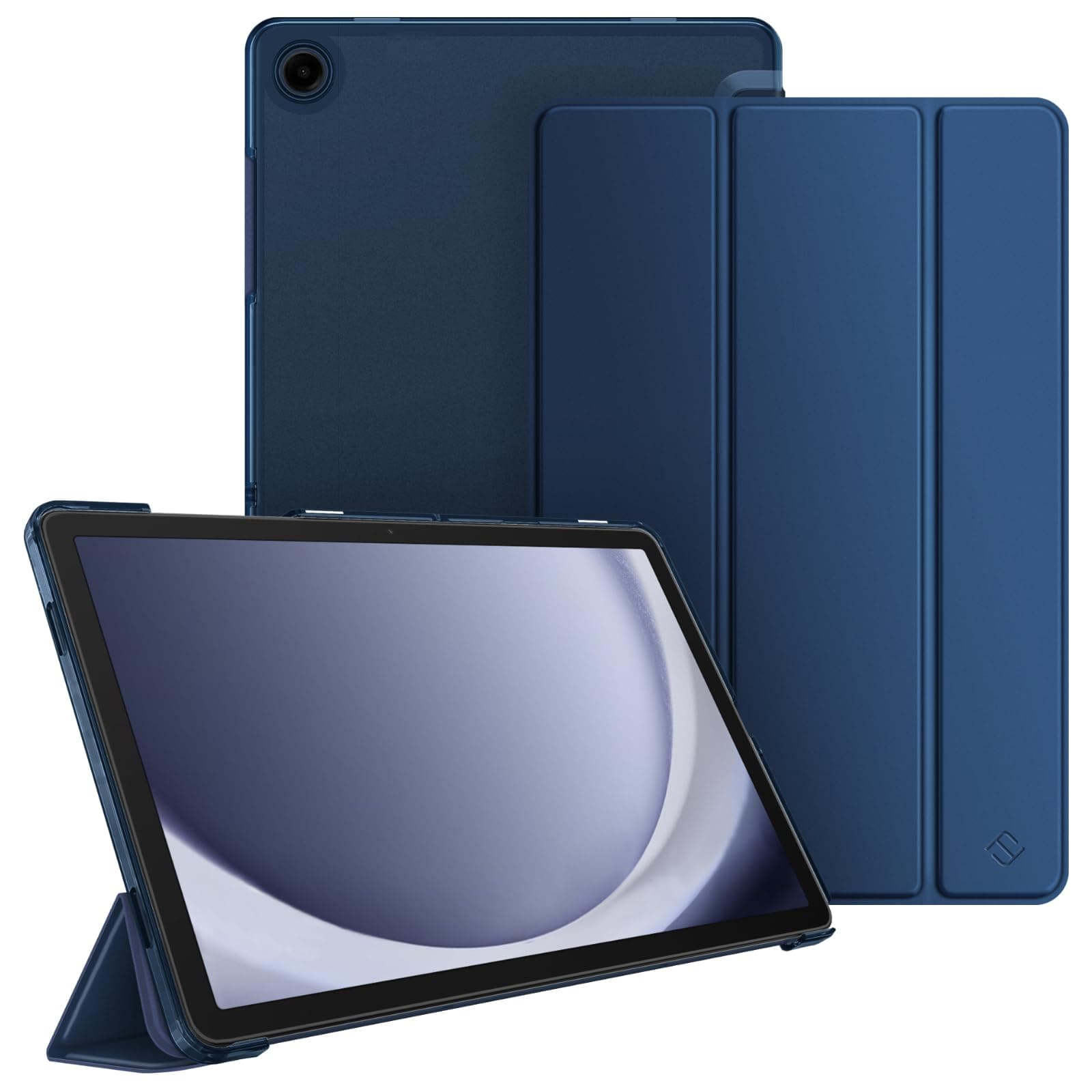 Fintie Hülle für Samsung Galaxy Tab A11+ Plus 11" 2025 / Tab A9+ Plus 11 Zoll 2023 Tablet, Ultradünn Schutzhülle mit Translucent Rückseite Cover, Dunkelblau
