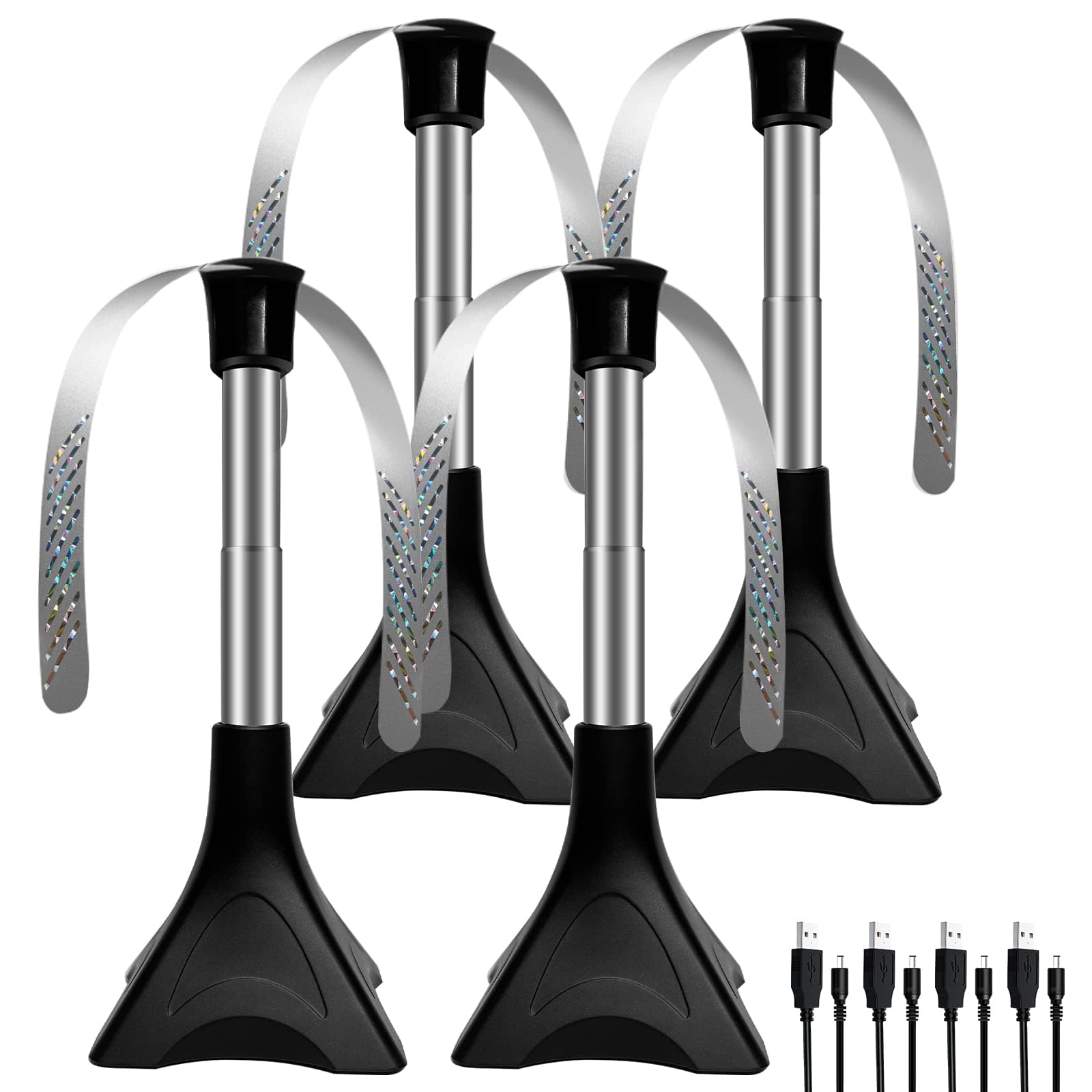 4 PCS Mouches et Moustiques Repoussent Les Ventilateurs d'insectes Gardez Les Mouches et Les Insectes Loin de la Nourriture sans Utiliser de Produits Chimiques Profitez de Vos Repas à l'extérieur