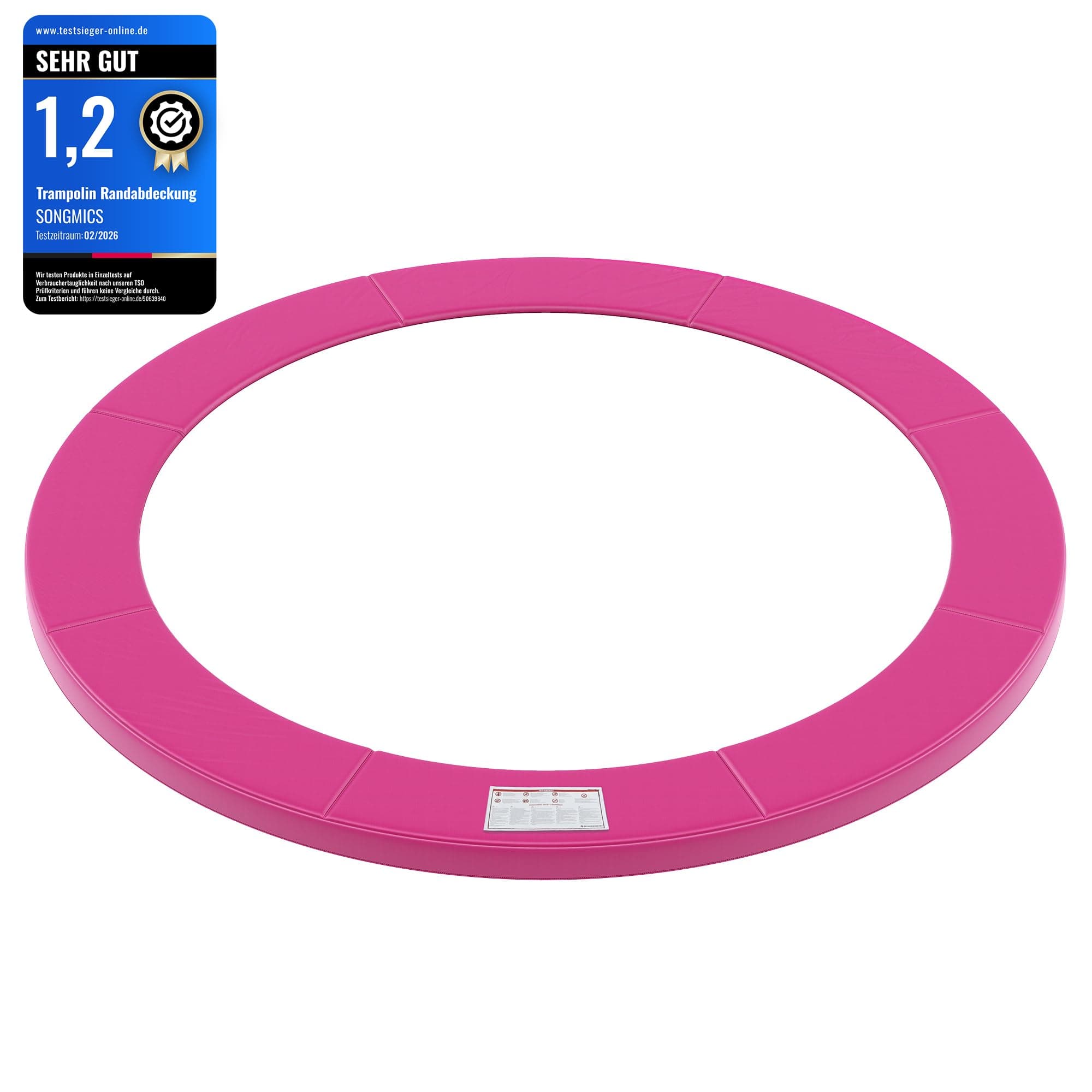SONGMICS Trampolin Randabdeckung, Ø 183 244 305 366 427 cm, Federabdeckung, Randschutz, Sicherheitsmatte, UV-resistent, reißfestes Trampolinzubehör, Standardgröße
