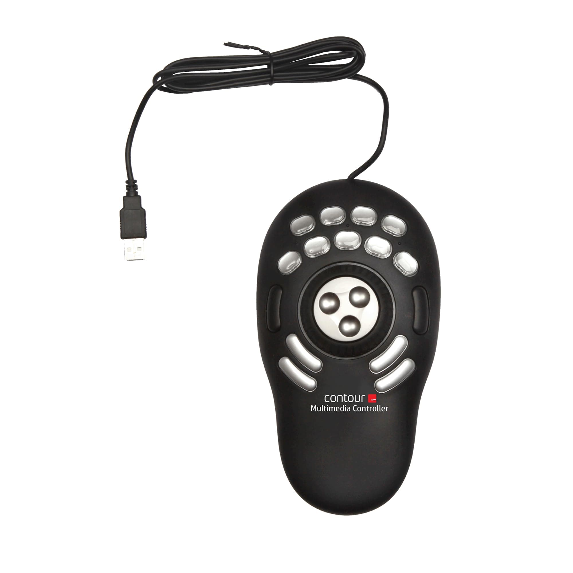 Contour Shuttle Pro v2 - Controlador Multimedia con Rueda Jog y 15 Botones programables Personalizables; Ideal para edición de Video, Audio y fotografía; Compatible con Mac y PC - Black