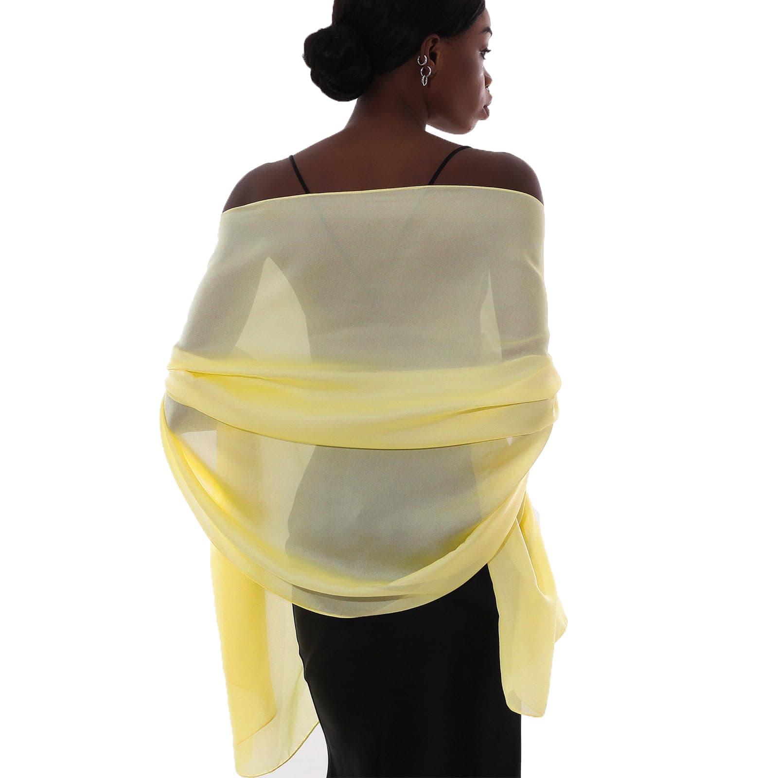 PIOYMEYA Chale Etole Femme Mariage Echarpe Foulard pour Robe Soiree Grosse Echarpes et Foulards Pashmina