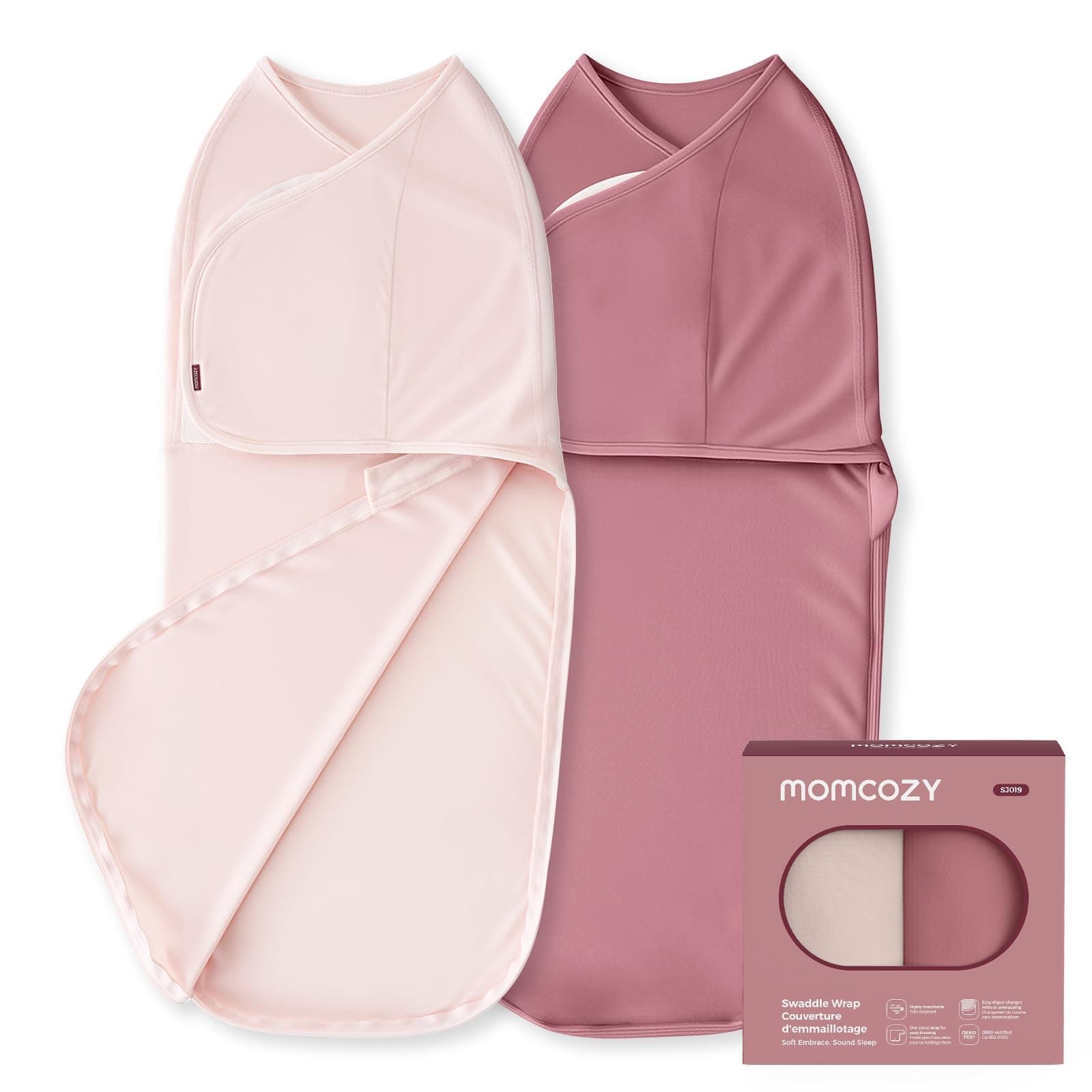 momcozy Saco para bebé de 0 a 3 Meses, Cierre silencioso, para Padres recién Nacidos, Reduce el Reflejo de Miedo, indispensable para recién Nacidos de 0 a 3 Meses, Paquete de 2