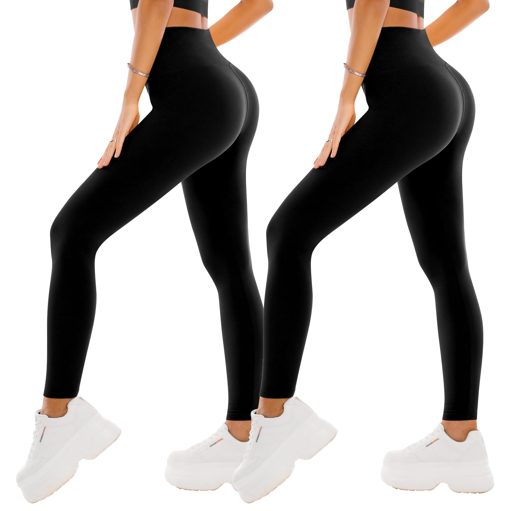 SINOPHANT 2 Leggins Mujer Pantalon Yoga Mallas Deporte Leggings Suaves Elásticos de Cintura Alta Pilates