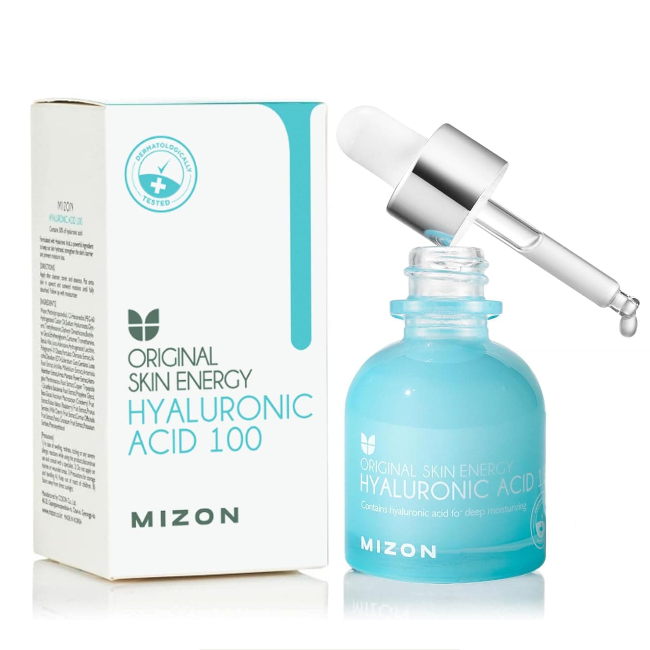 [MIZON] HYALURONIC ACID 100 (30ml) Soin coréen - Sérum anti-âge ultra hydratant - Formulé avec de l'Acide Hyaluronique & de l'Adénosine - Booster d'hydratation