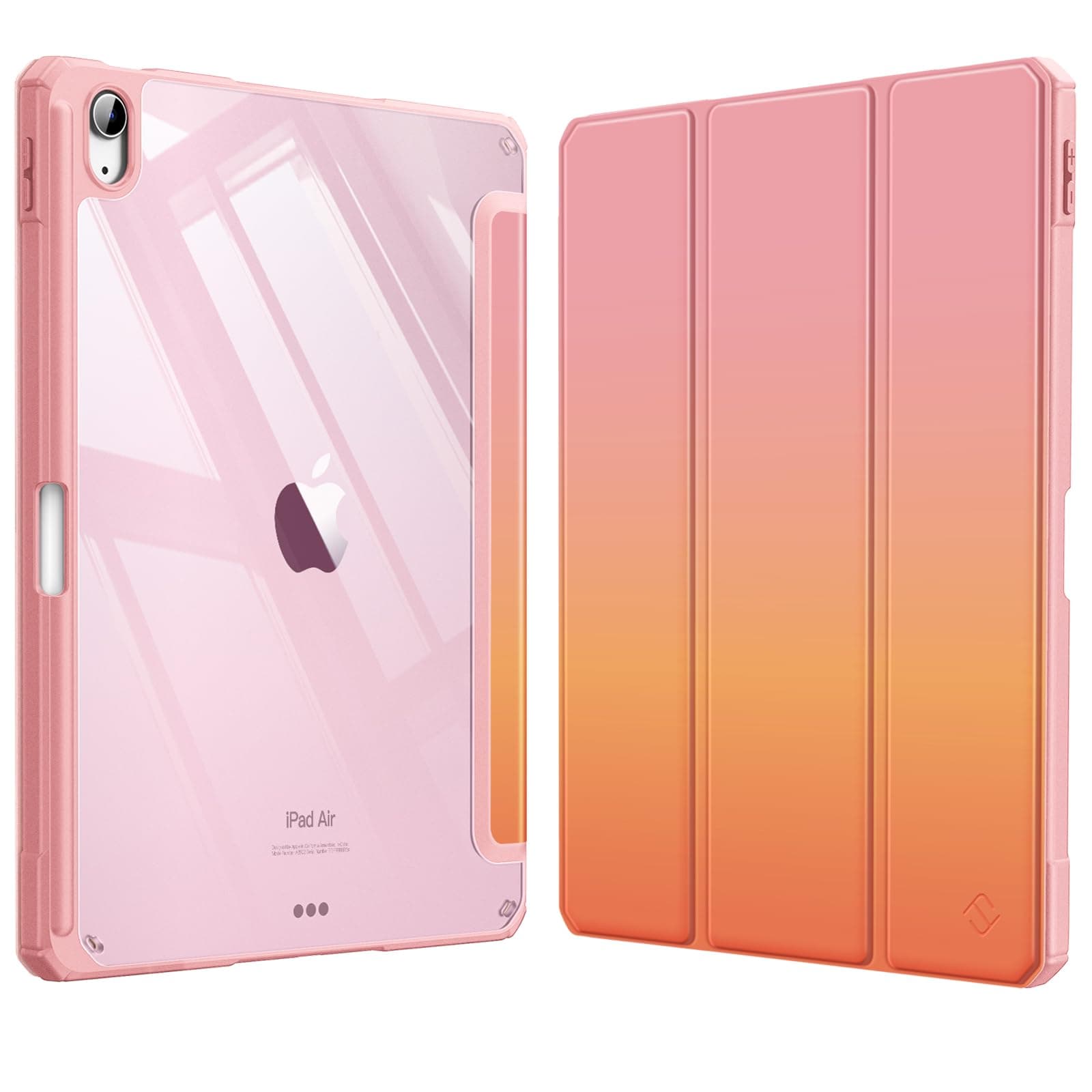 Fintie Hybrid Hülle für iPad Air 11 Zoll M4/M3/M2 (2026/2025/2024), iPad Air 5./4. Gen (2022/2020) 10,9 Zoll, mit Stifthalter, stoßfeste Schutzhülle mit transparenter Hartschale, Sonnenuntergang