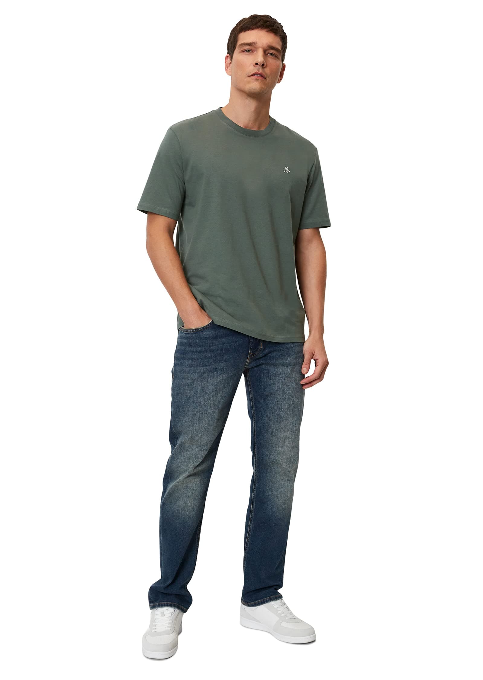 Marc O'Polo Denim Herren T-Shirt aus Bio-Baumwolle mit Rundhalsausschnitt