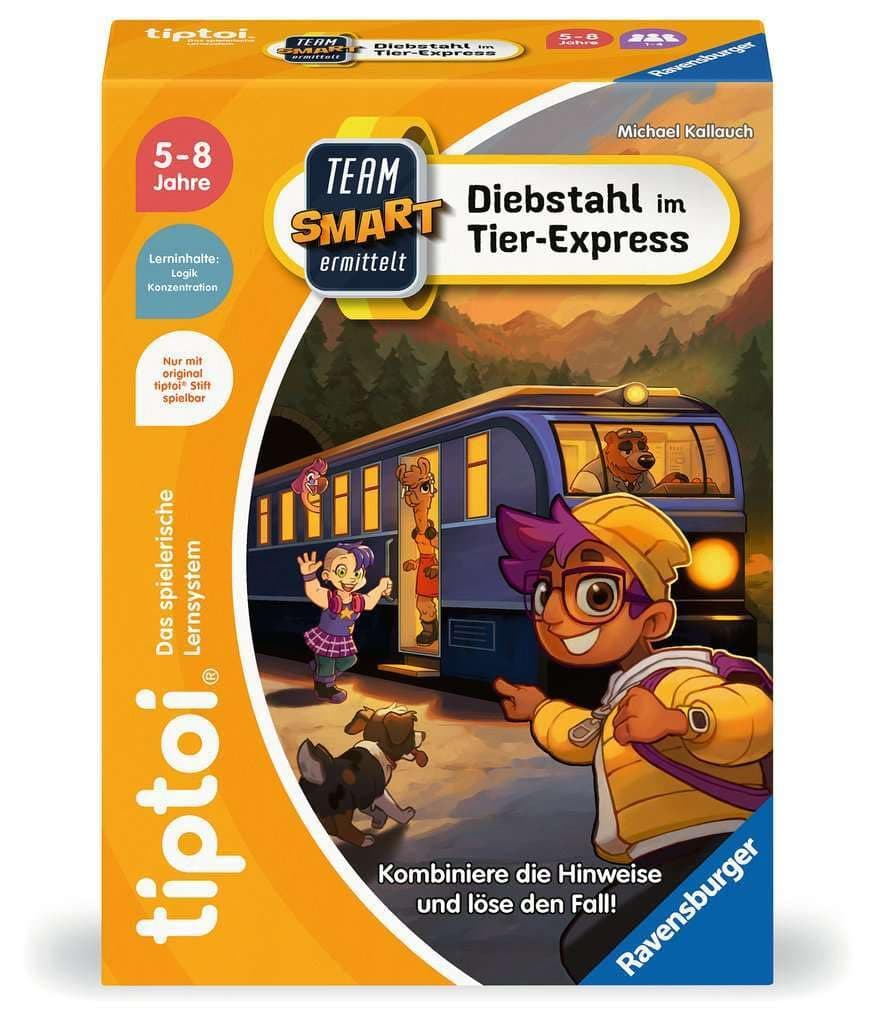 Ravensburger tiptoi Spiel 00226 - Team SMART ermittelt - Diebstahl im Tier-Express, fantastisches Logikspiel für Kinder ab 5 Jahren