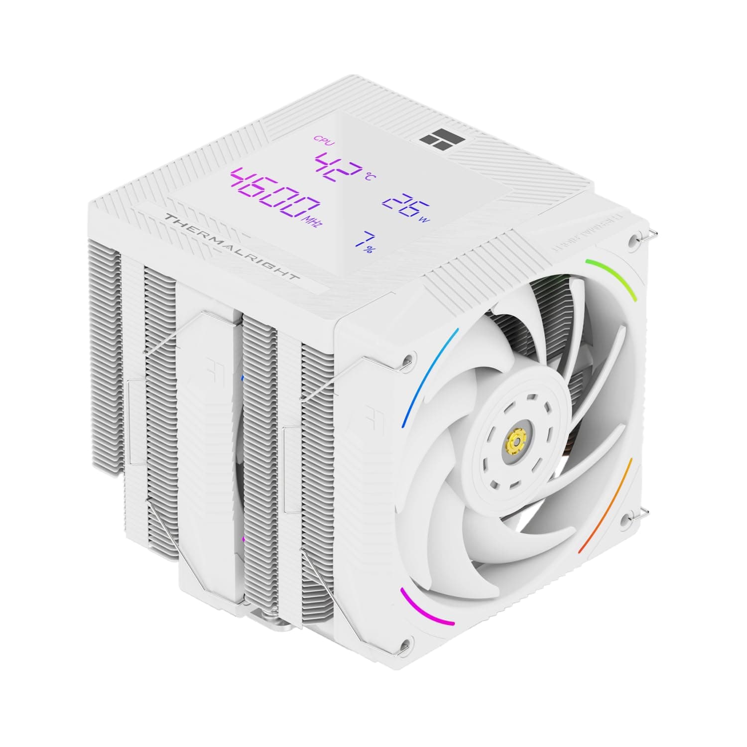 Thermalright TR Phantom Spirit 120 Digital SNOW CPU Enfriador de aire, 7 heatpipes CPU de refrigeración, ventilador PWM dual de 120 mm, soporte para AM4/AM5/Intel lga1700/115X/1200/1851, enfriador de