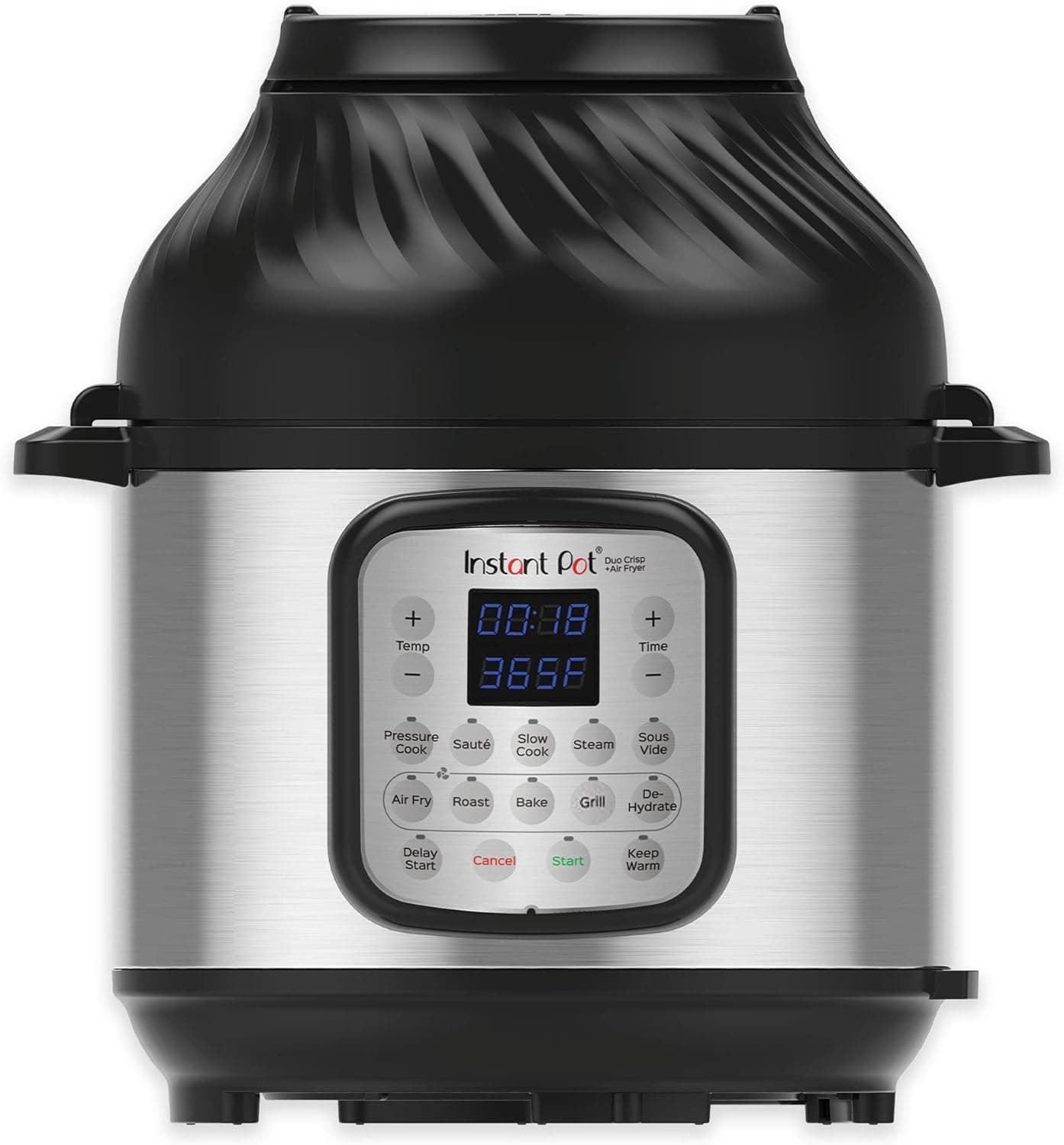 Instant Pot DUO CRISP + Air Fryer 8L, Acero inoxidable - Robot de cocina (11 funciones en 1: olla a presión, sartén, vapor, olla lenta) (140-0042-01-EU)
