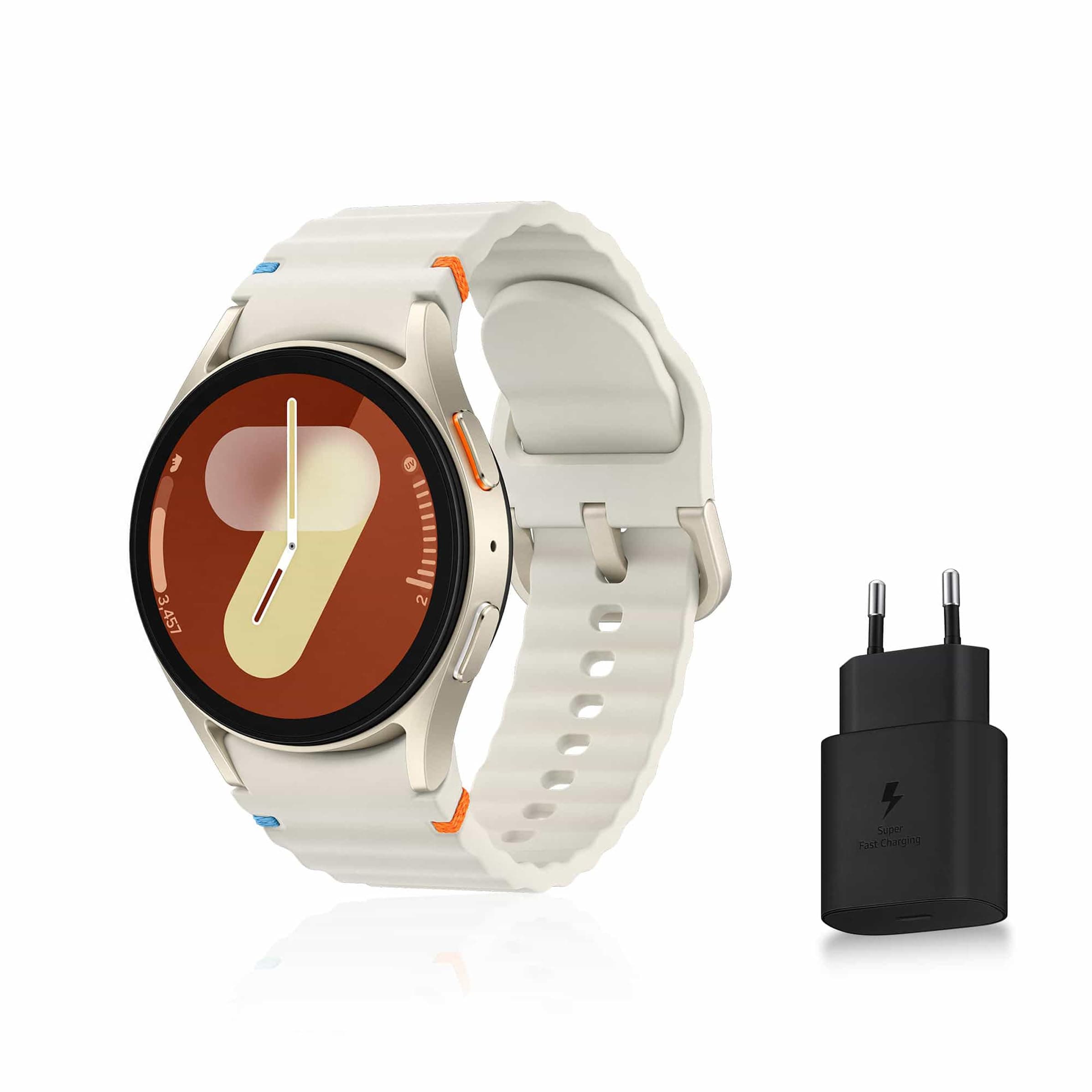 Samsung Galaxy Watch7, Montre Connectée, Suivi de Santé, Suivi de Sport, 40mm, Bluetooth, Crème, Galaxy AI, Chargeur secteur inclus (Version FR) [Exclusivité Amazon]