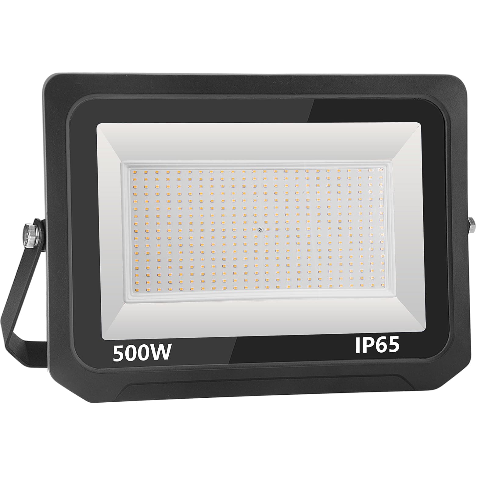 Loyal LED Faretto da Esterno: 500 W Super Luminoso 3000 K Bianco Caldo 50000 LM IP65 Impermeabile Regolabile con Pinza per Giardino Garage