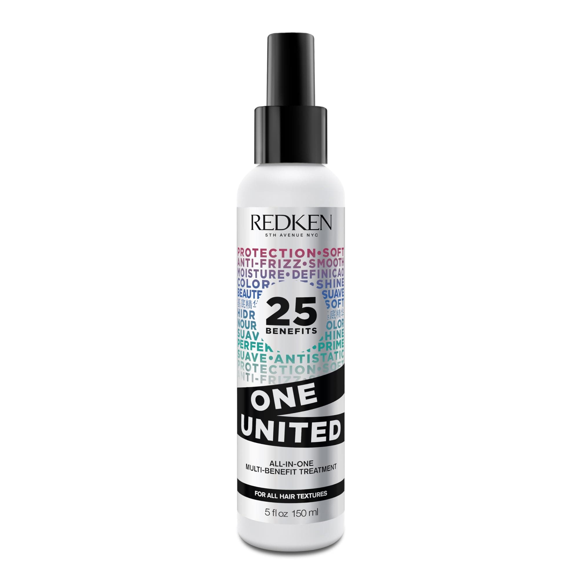 REDKEN - Spray Miracle 25-en-1 Sans Rinçage - Multi-Bénéfices - Contrôle, Thermo-Protecteur & Toucher Soyeux - Acide Lactique & Huile de Coco - Vegan - Tous Types de Cheveux - One United - 150 ml