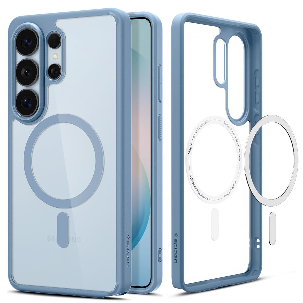 Spigen Ultra Hybrid MagFit für Samsung Galaxy S26 Ultra Hülle [Anti Vergilbung] Case Handyhülle Transparent Kompatibel mit MagSafe -Light Blue