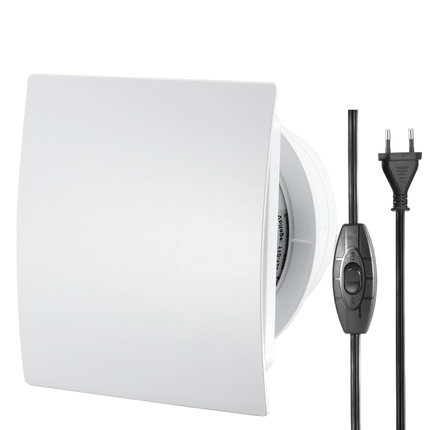 Moonjor 100mm VMC Salle de Bain, VMC Extracteur, Extracteur d'Air avec Interrupteur, 1m UE Prise pour Salle de Bain,Cuisine,Bureau,WC